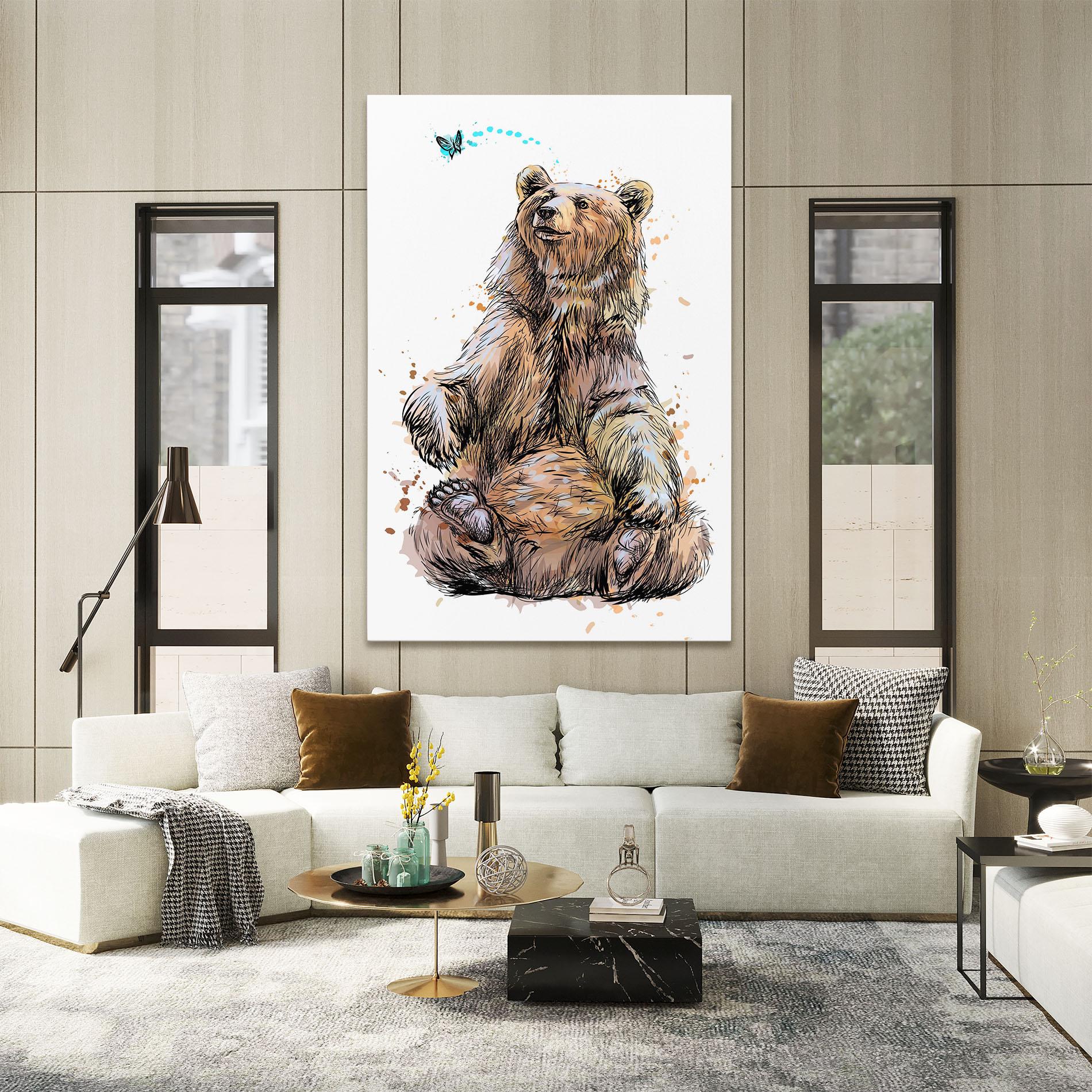 Leinwandbild Butterfly Bear mockup 2