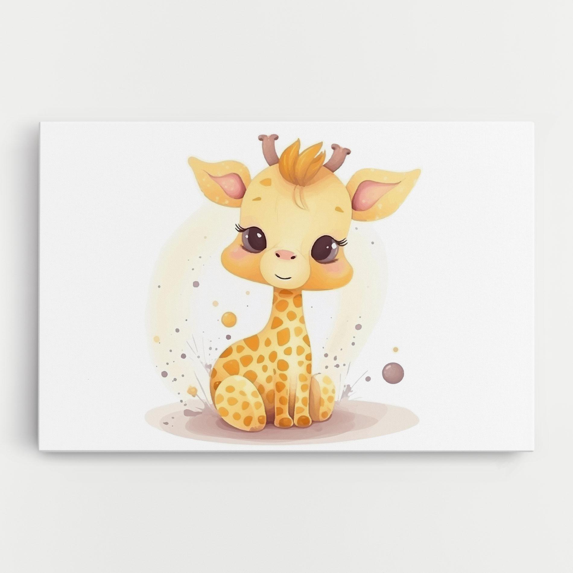 Leinwandbild Adorable Giraffe mockup 0