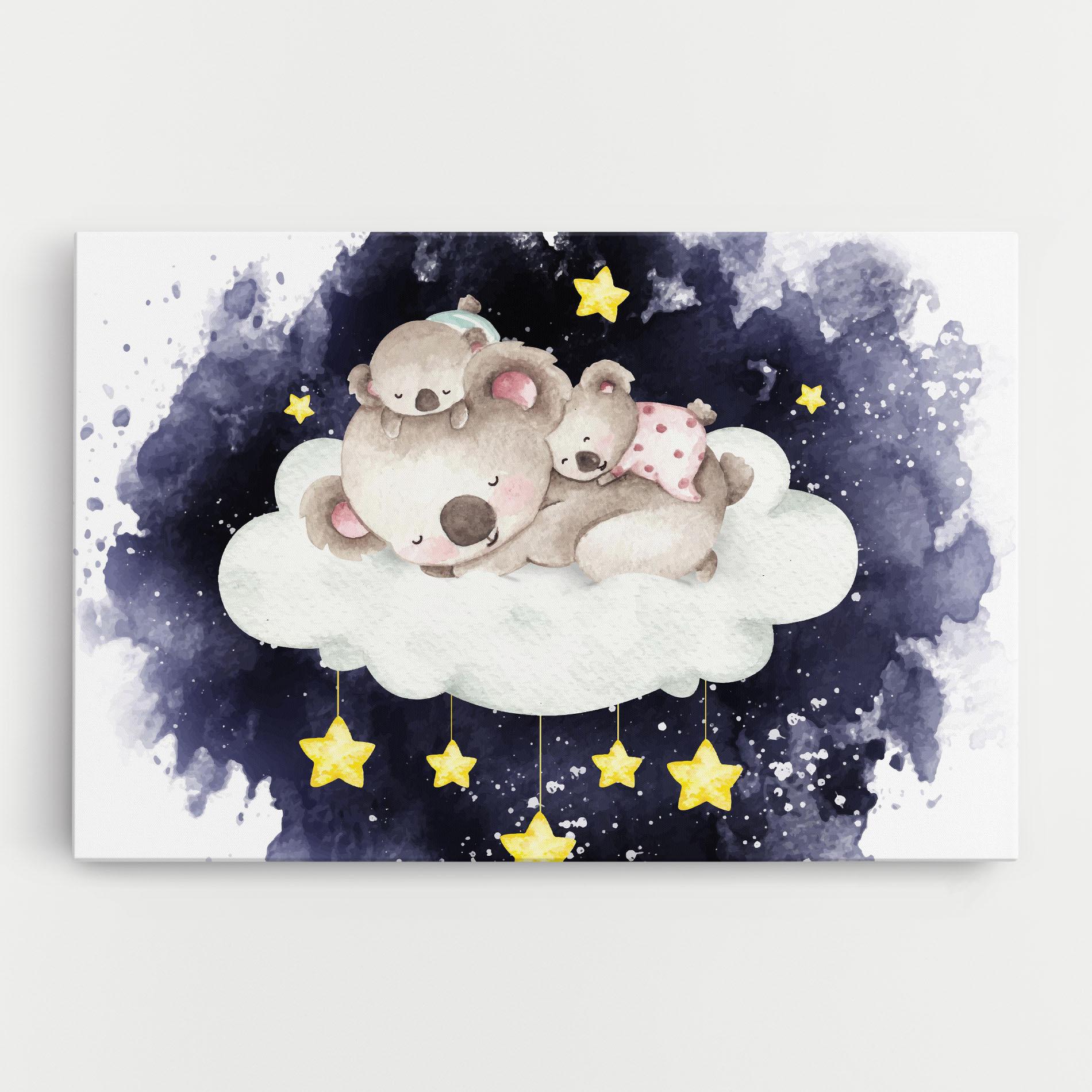 Leinwandbild Baby Koala Sleeping mockup 0