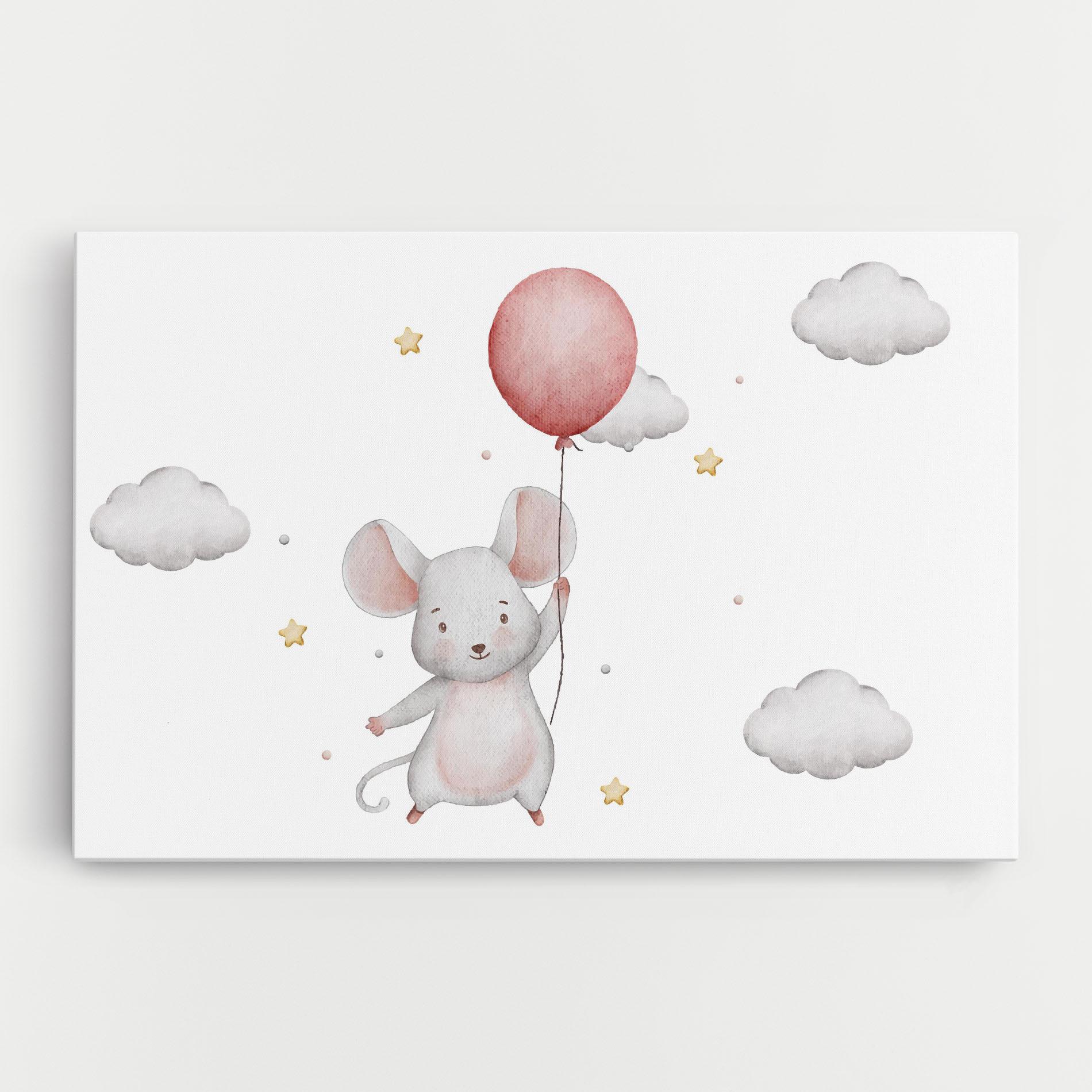 Leinwandbild Mouse Balloon mockup 0