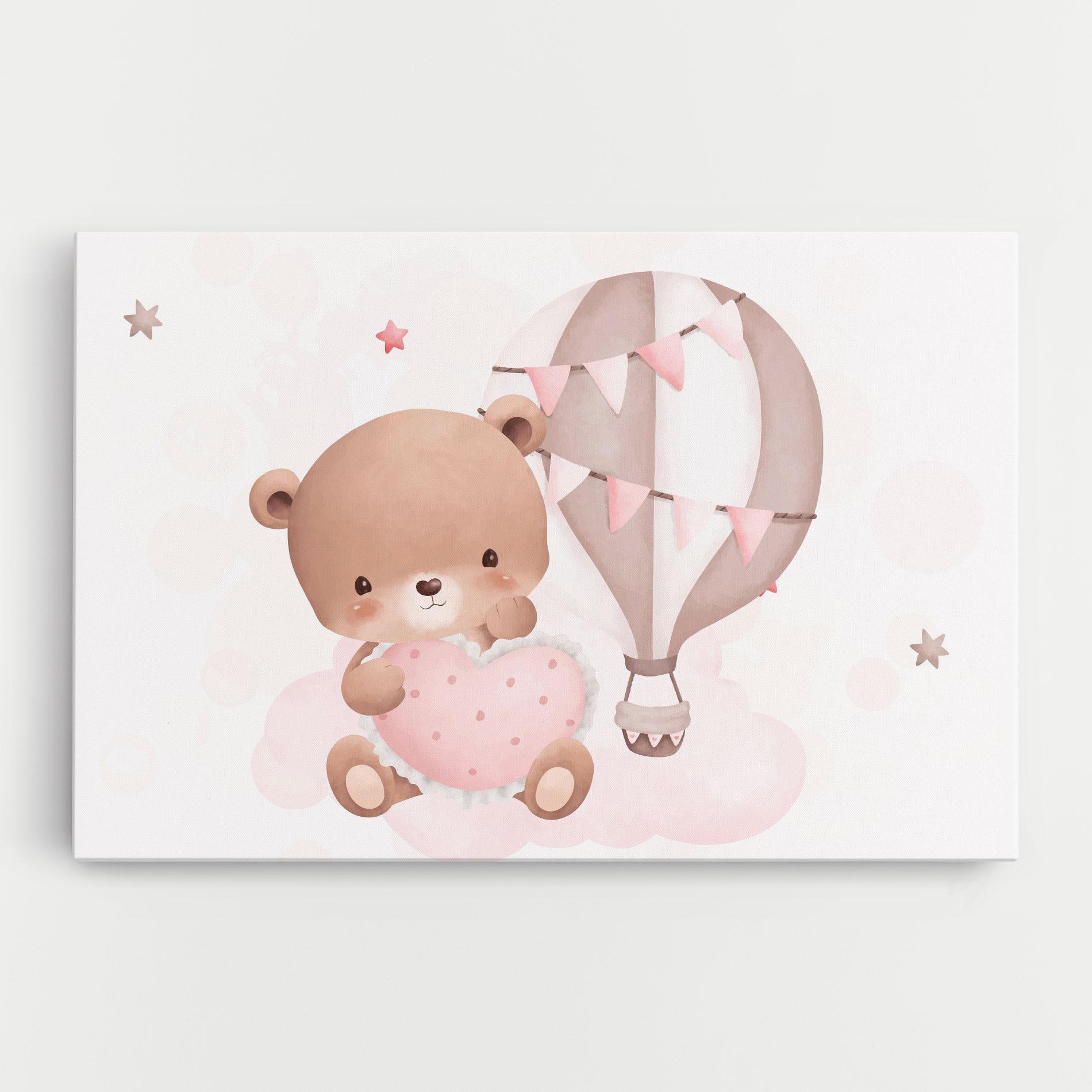 Leinwandbild Pink Heart Bear mockup 0