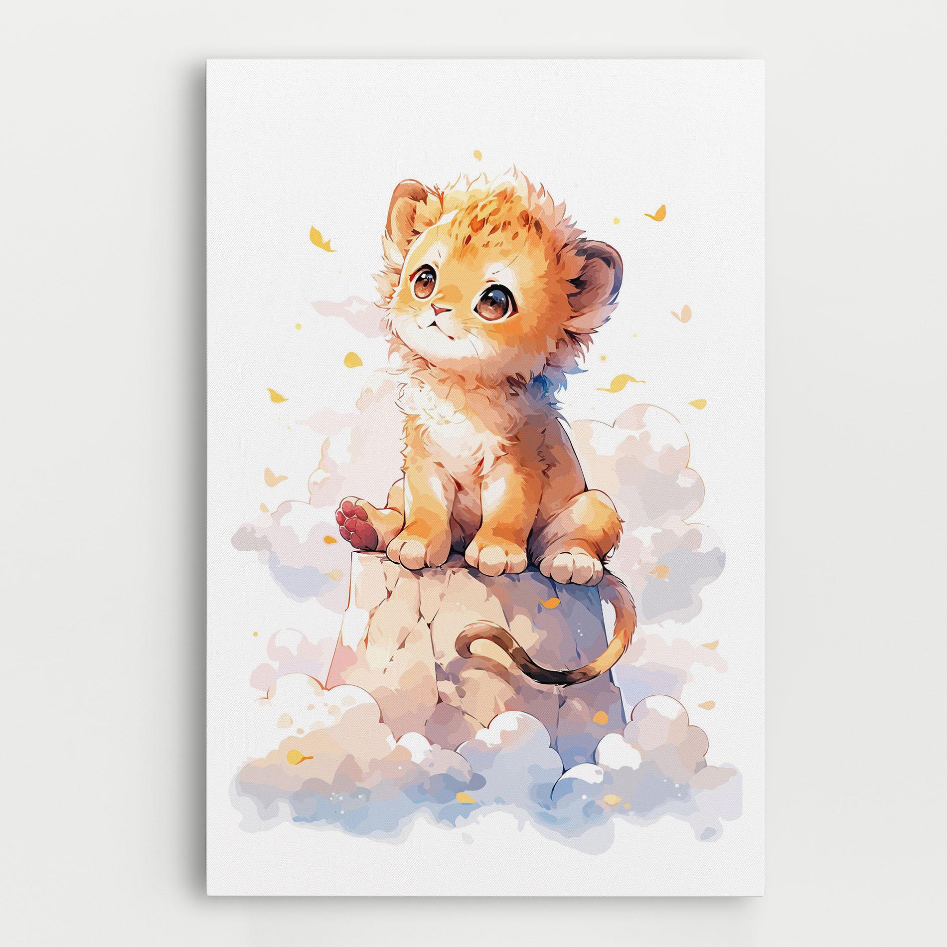 Leinwandbild Cute Cloud Lion mockup 0
