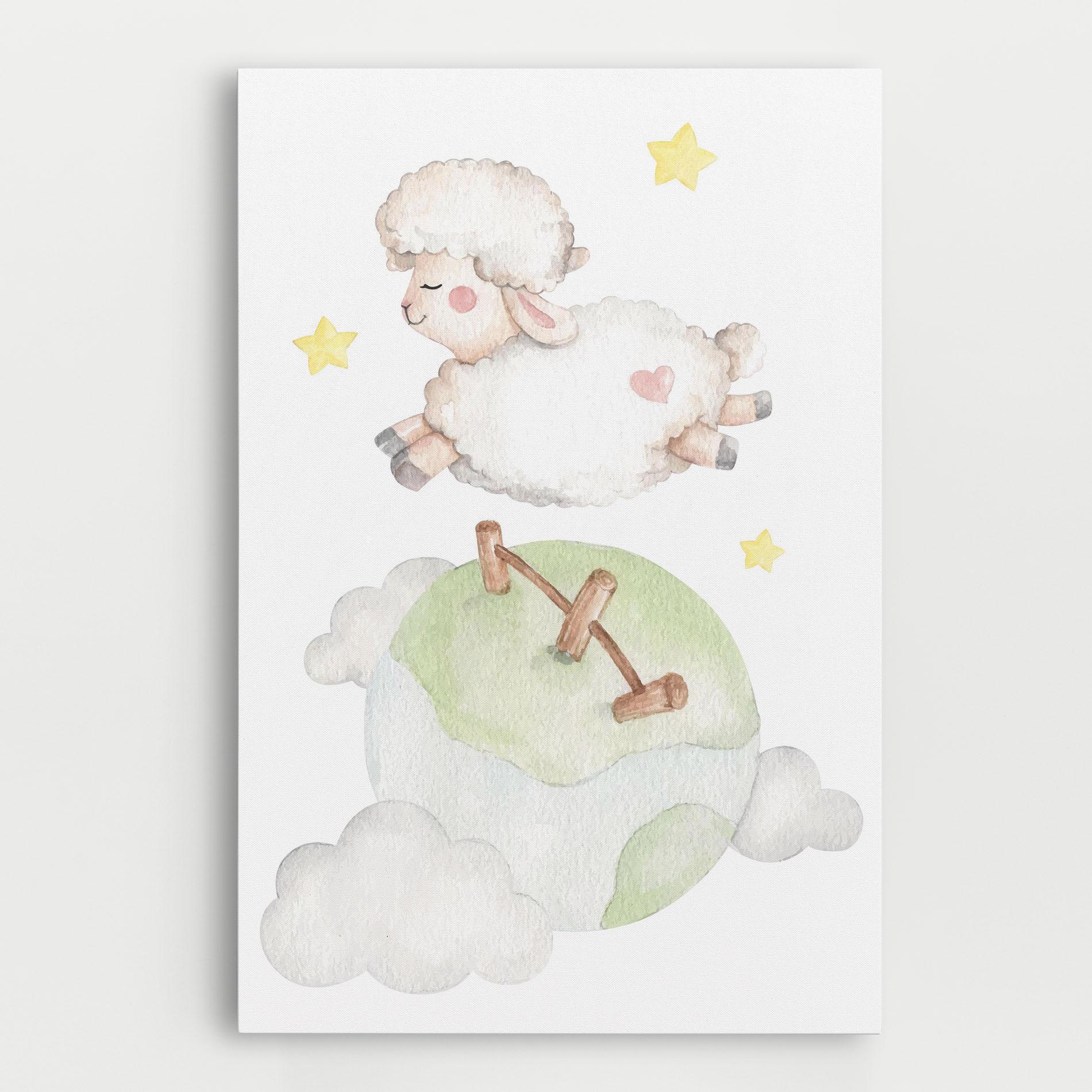 Leinwandbild Sheep Jump mockup 0