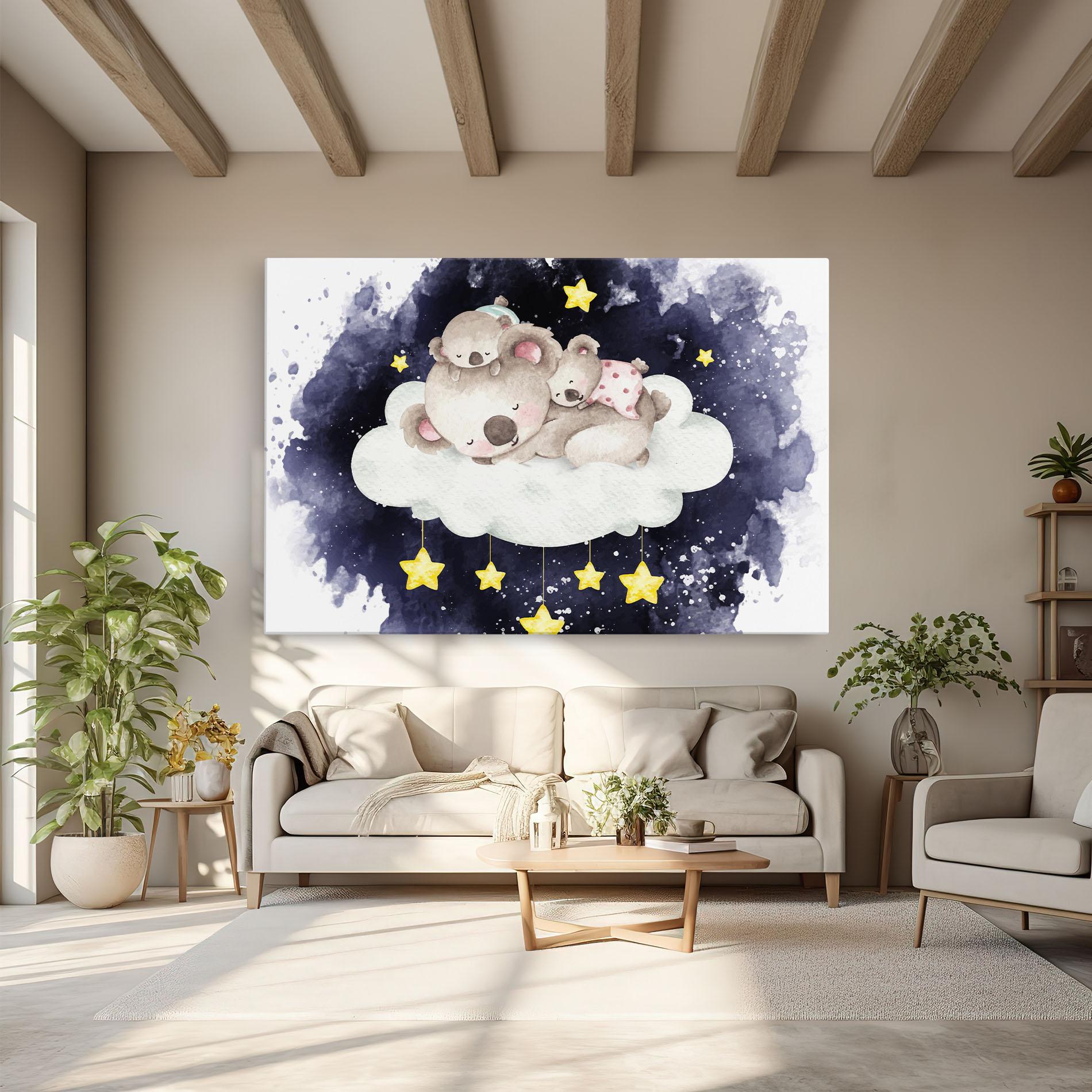 Leinwandbild Baby Koala Sleeping mockup 6