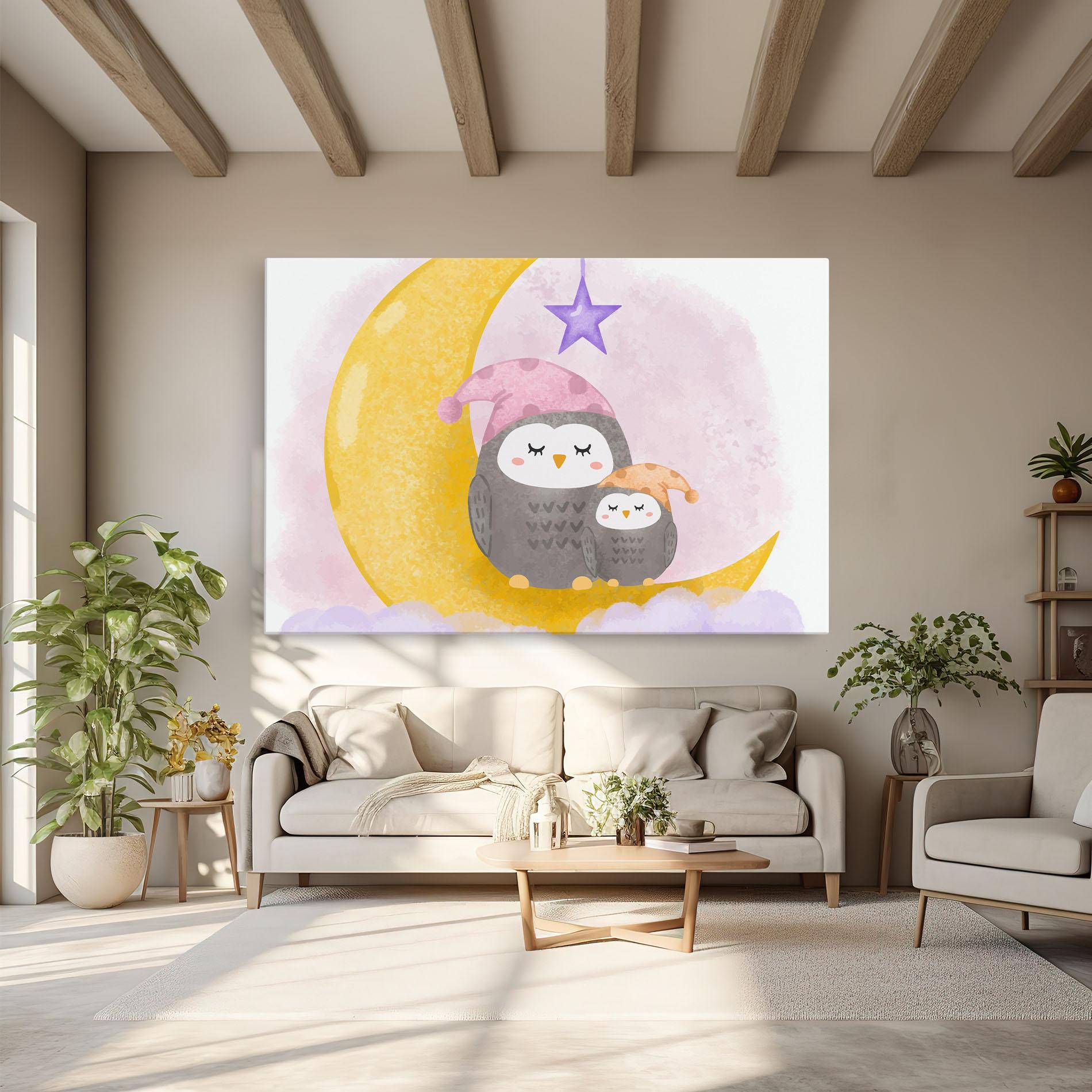 Leinwandbild Baby Owl mockup 6