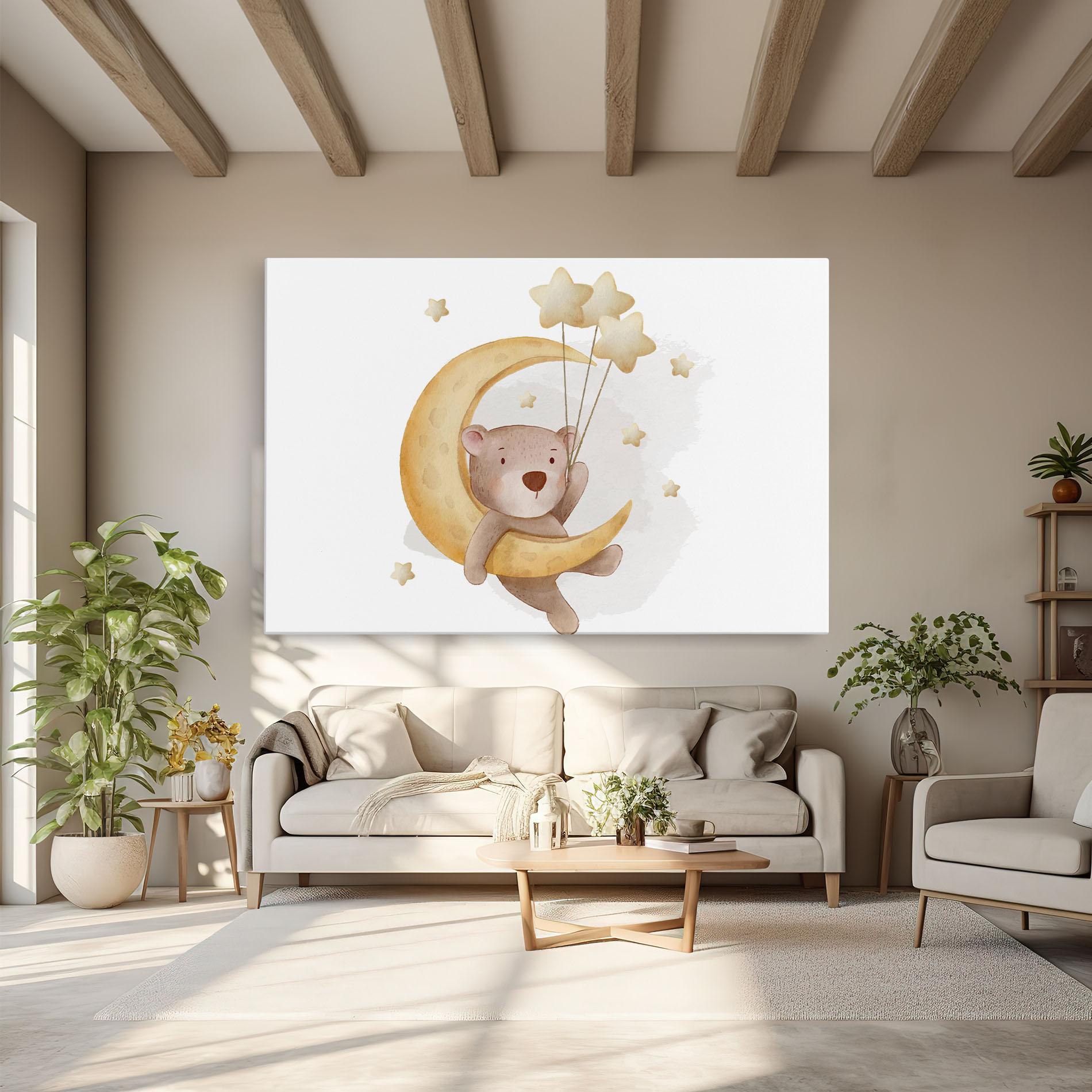 Leinwandbild Bear Moon mockup 6
