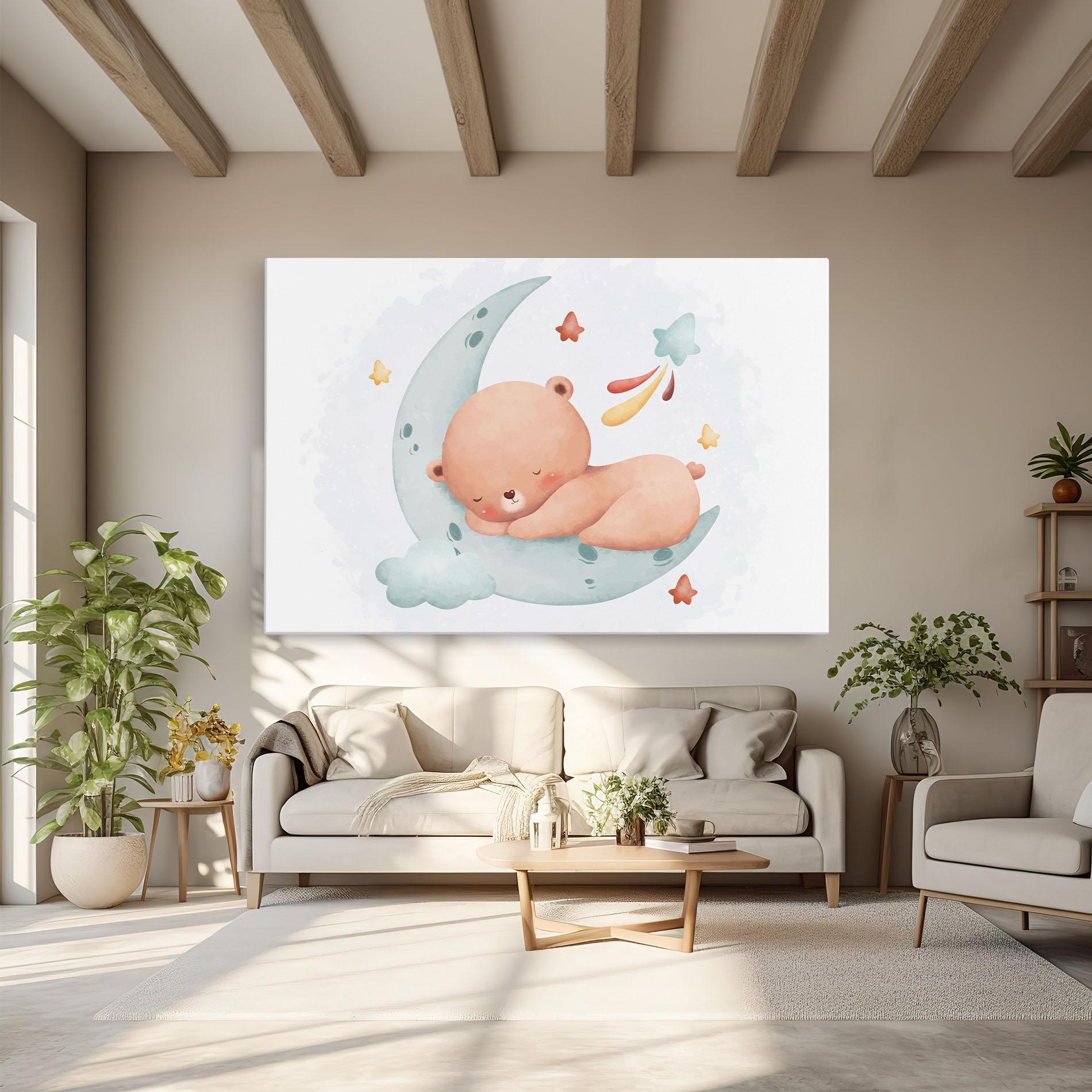 Leinwandbild Blue Moon Bear mockup 6