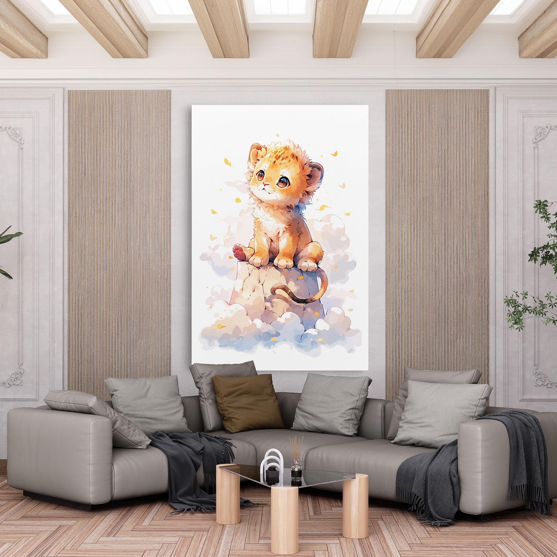 Leinwandbild Cute Cloud Lion mockup 6