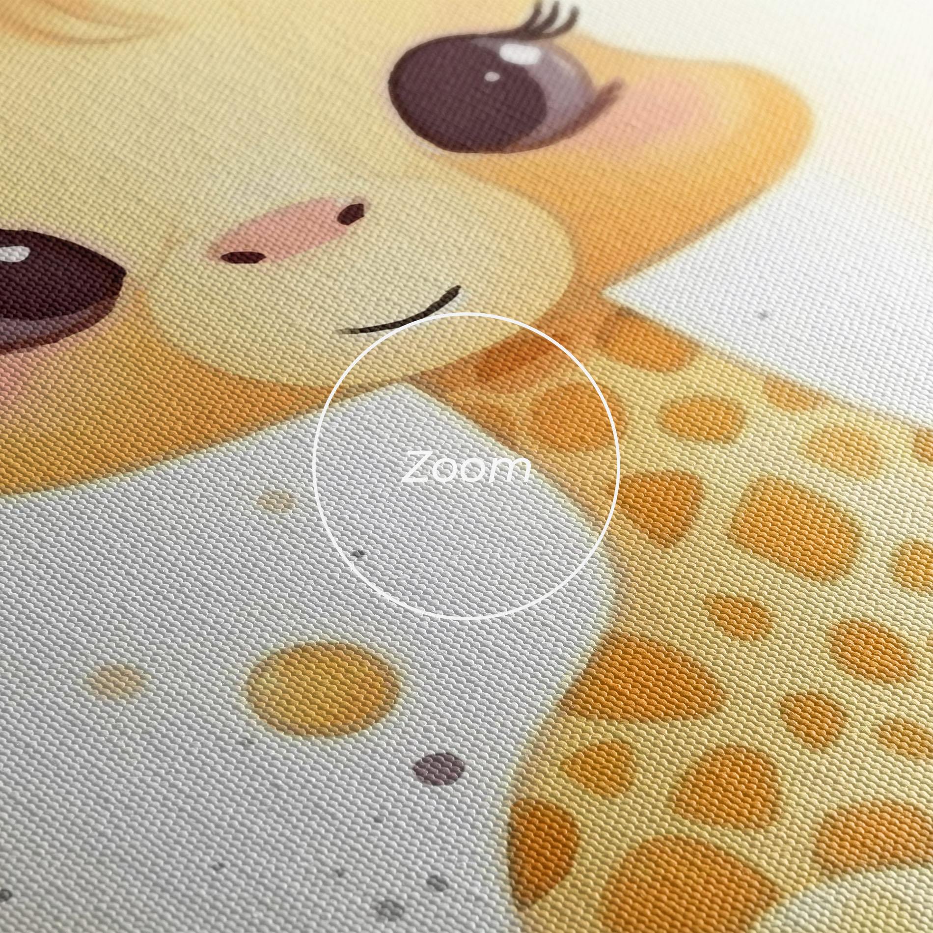 Leinwandbild Adorable Giraffe mockup 3