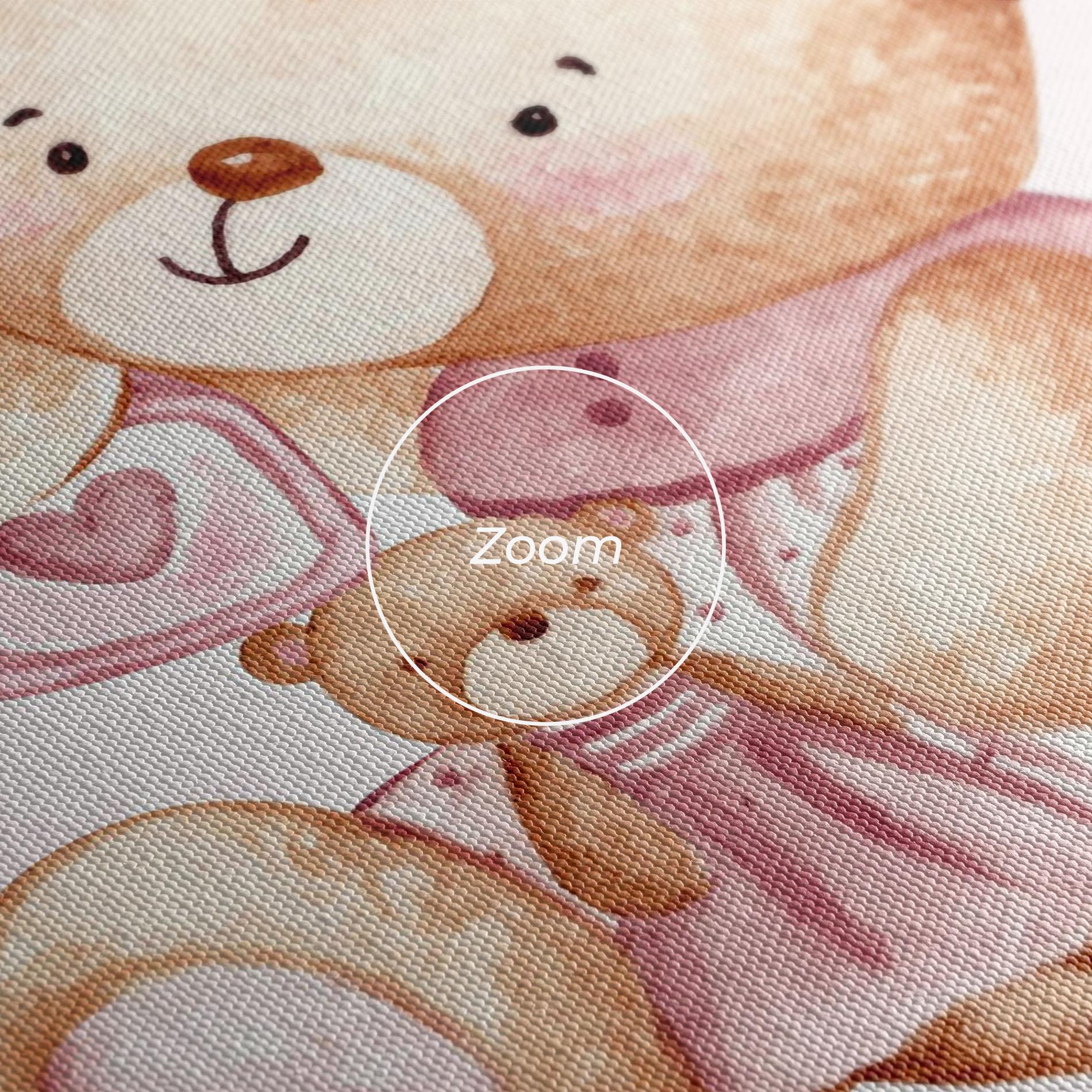 Leinwandbild Bear With Toys mockup 3