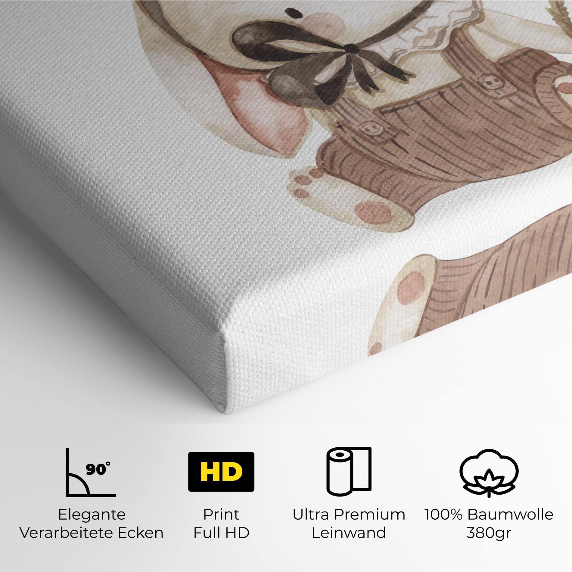 Leinwandbild Baby Brown Rabbit mockup 4