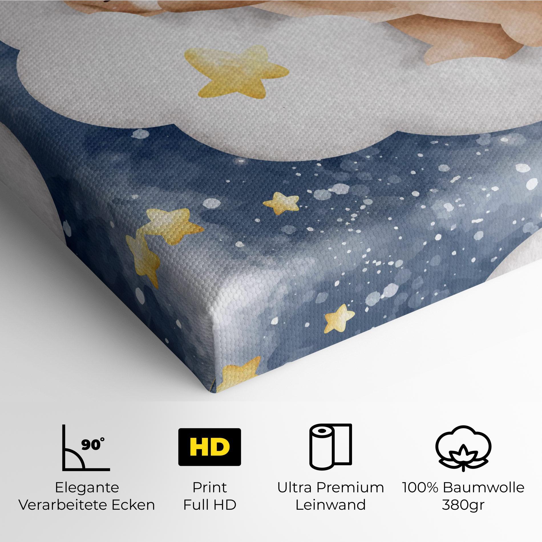 Leinwandbild Bear Cloud Sleep mockup 4