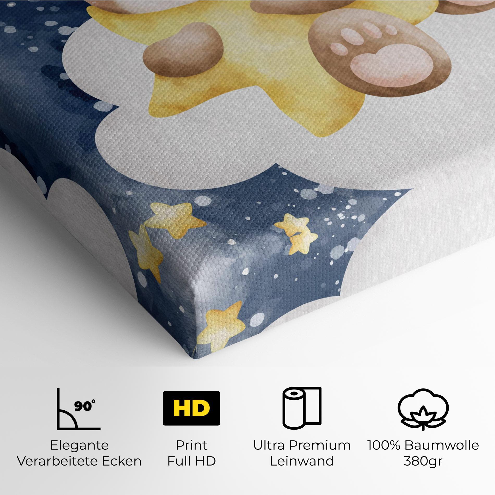 Leinwandbild Bear Cloud Star mockup 4