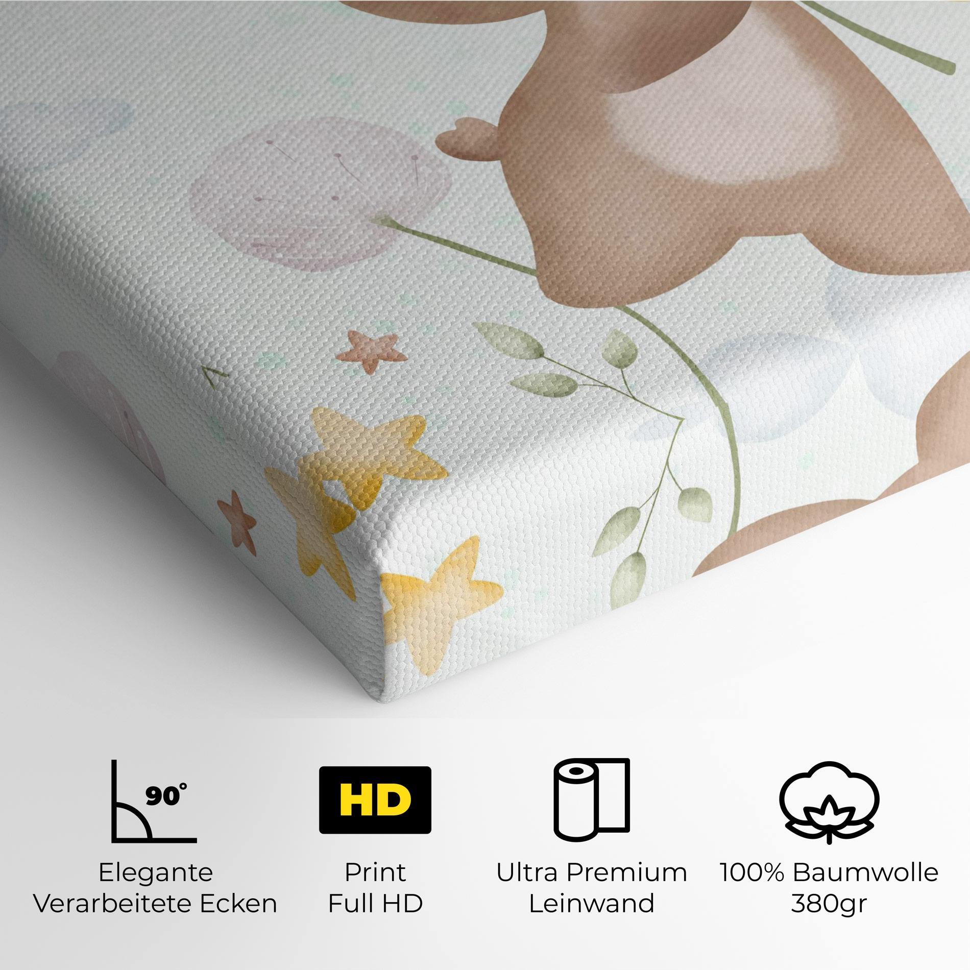 Leinwandbild Bear Rainbow Art mockup 4