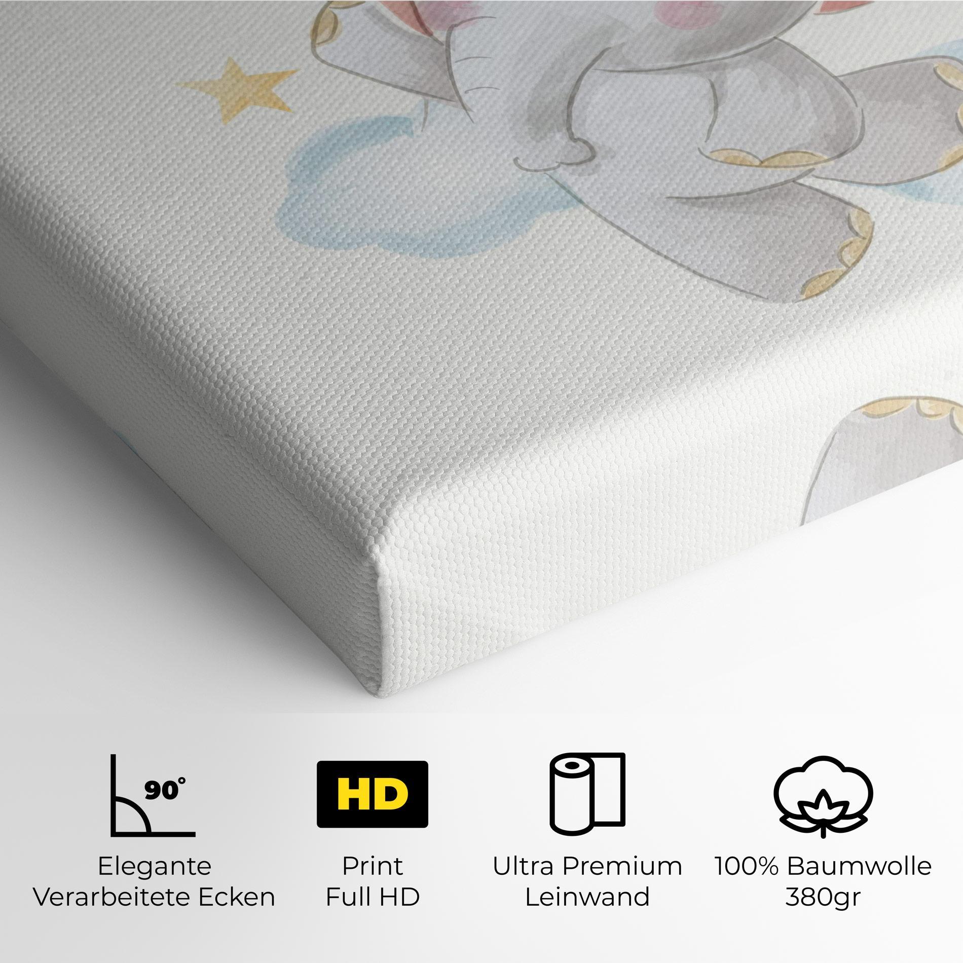 Leinwandbild Elephant Flying mockup 4