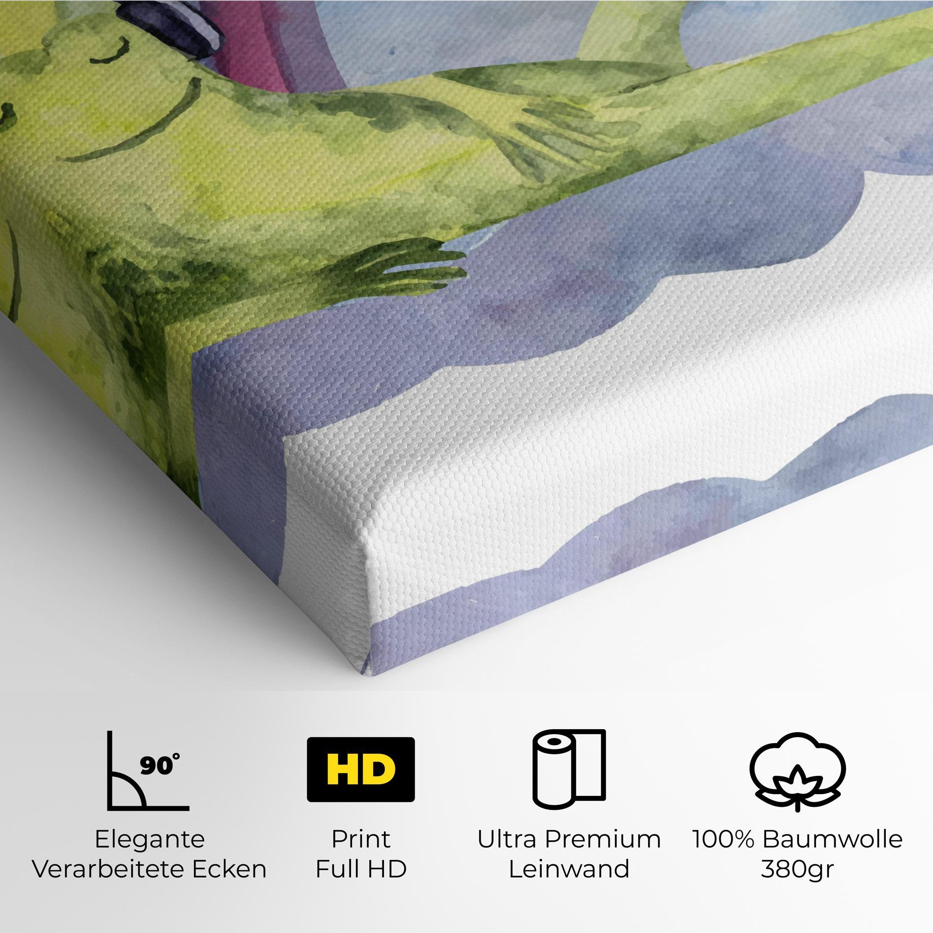 Leinwandbild Rainbow Frog mockup 4