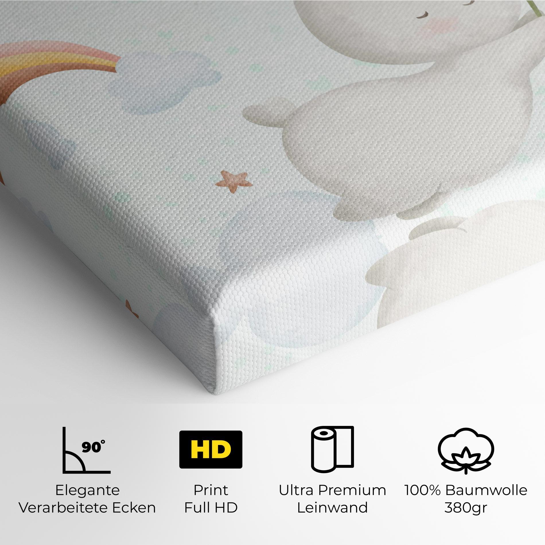 Leinwandbild Spring Flower Bunny mockup 4