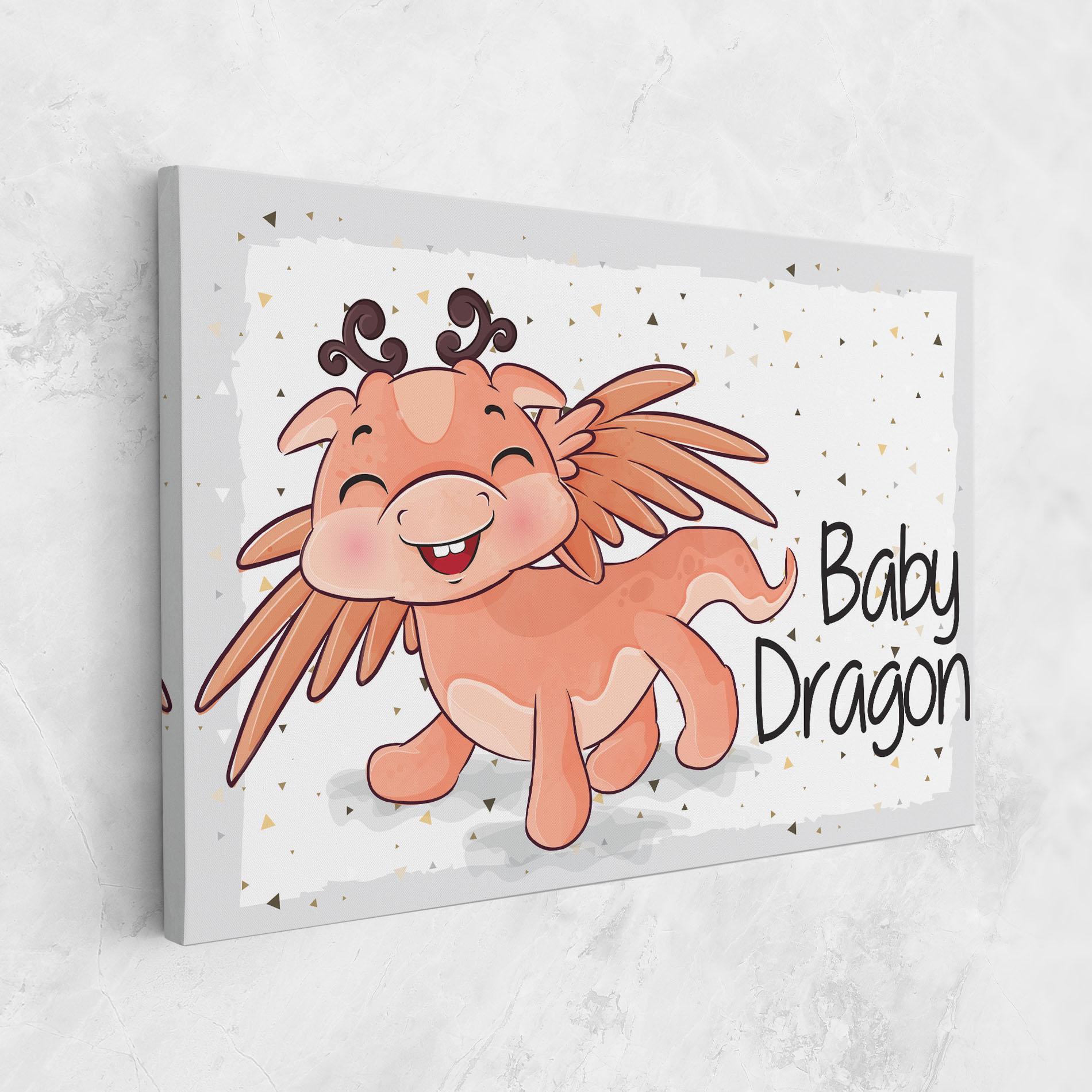 Leinwandbild Baby Cute Dragon mockup 1