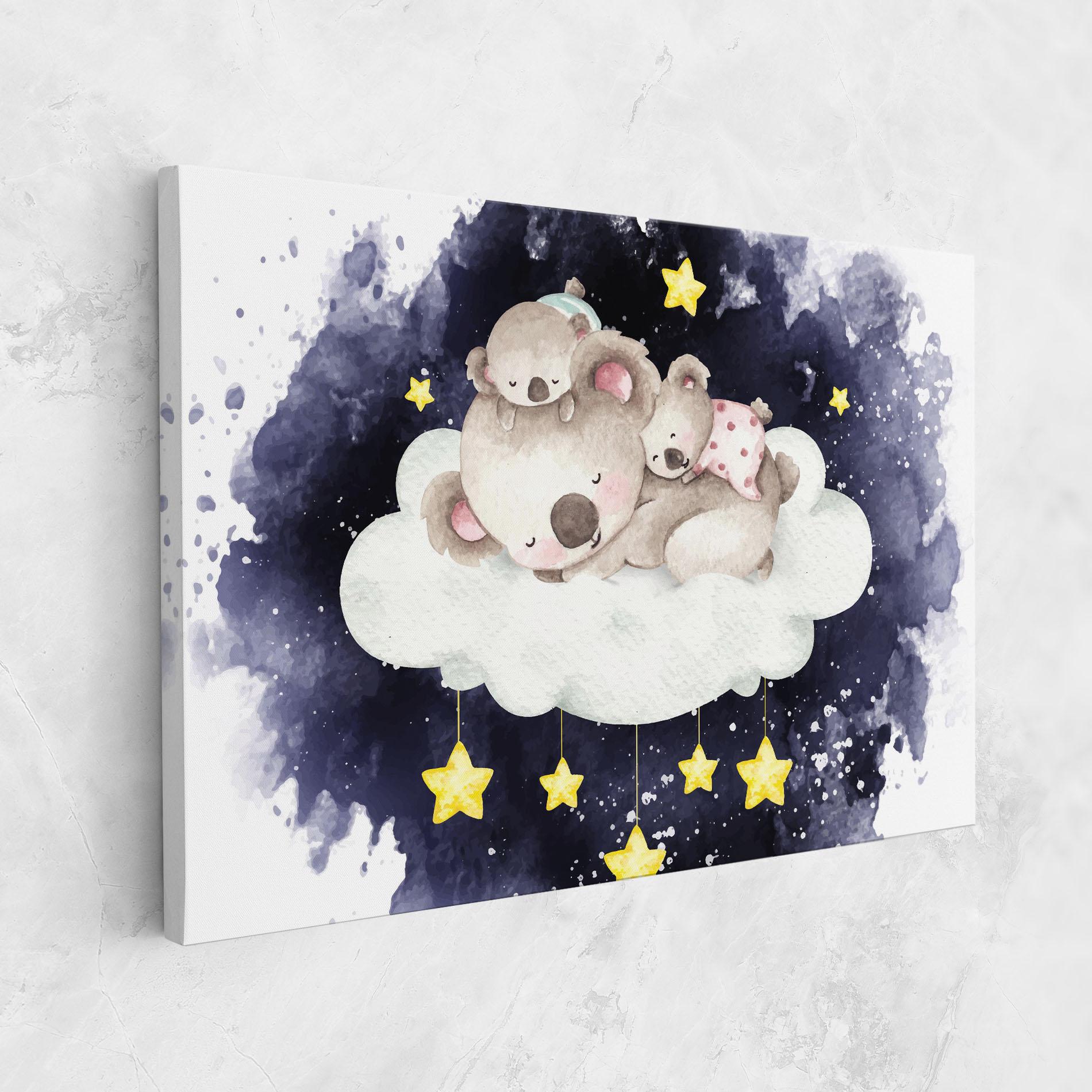 Leinwandbild Baby Koala Sleeping mockup 1