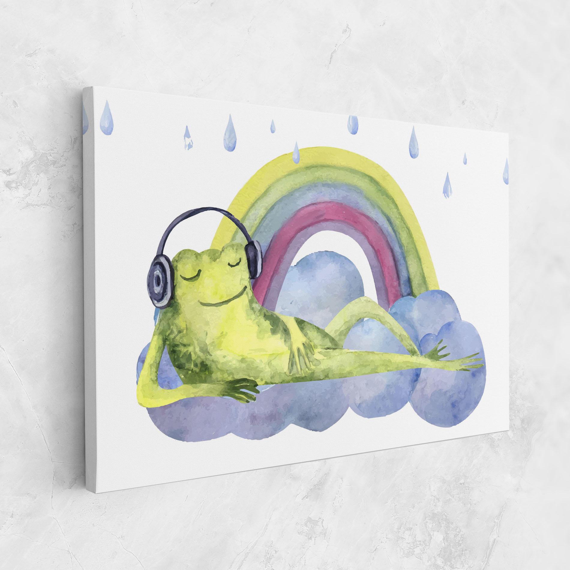 Leinwandbild Rainbow Frog mockup 1