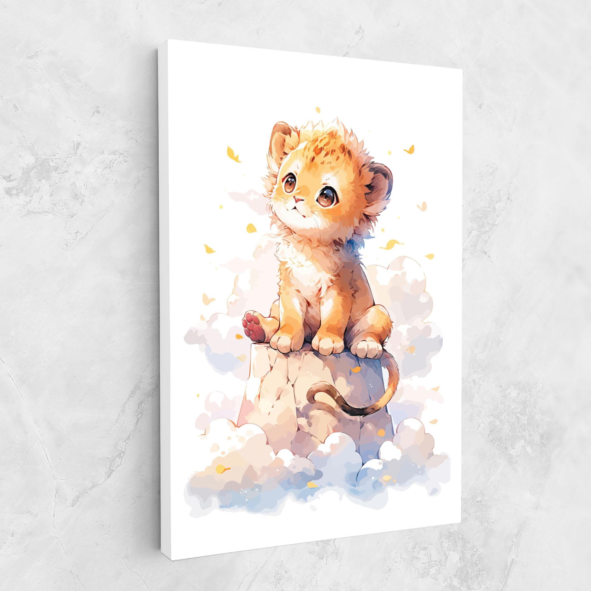 Leinwandbild Cute Cloud Lion mockup 1