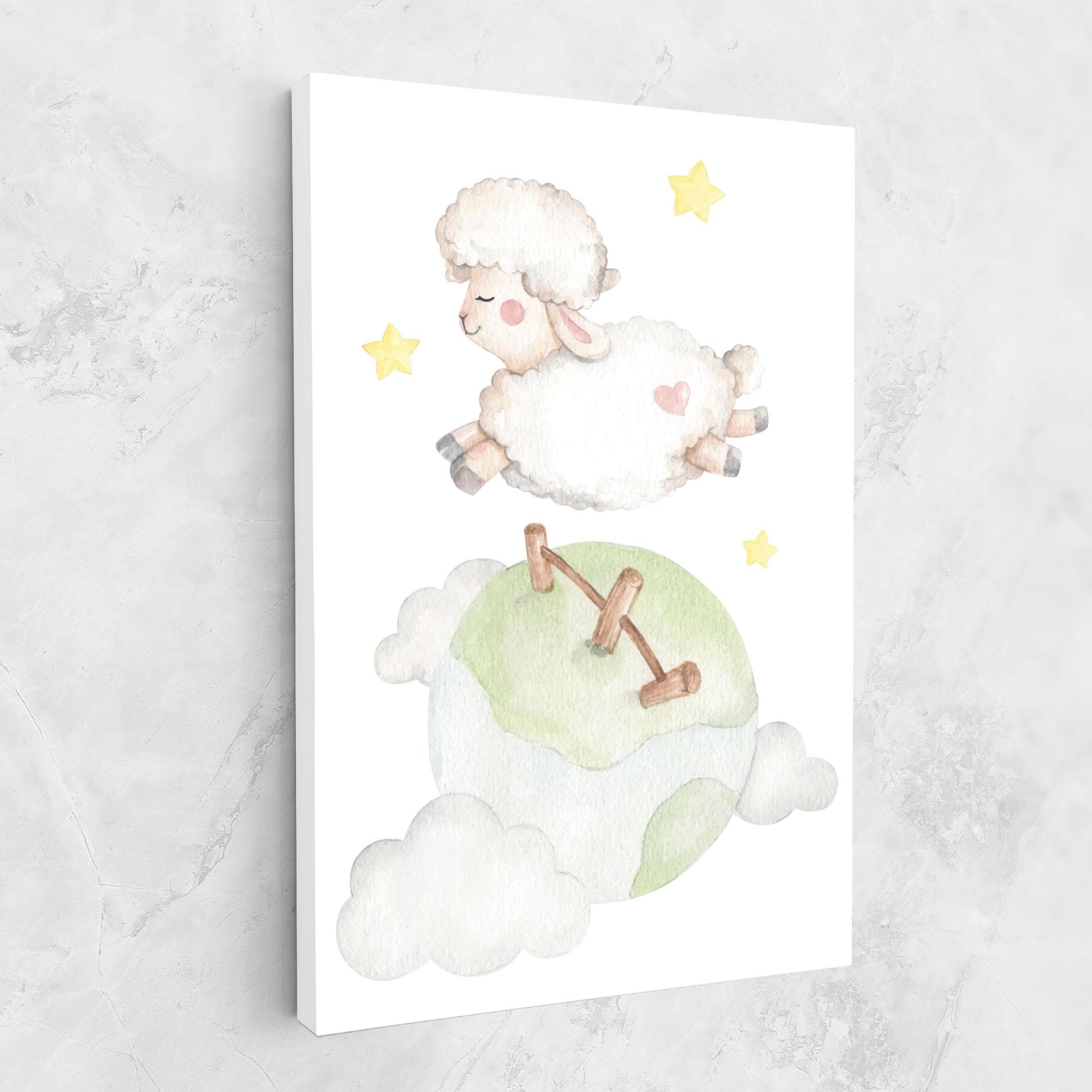 Leinwandbild Sheep Jump mockup 1