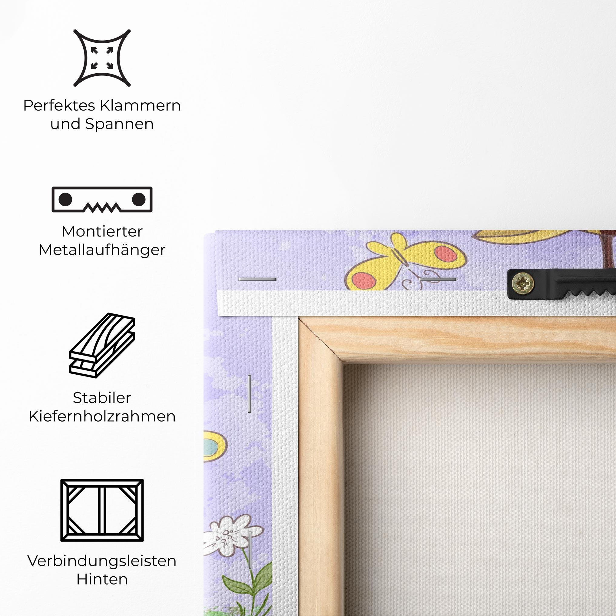 Leinwandbild Cute Giraffe mockup 5