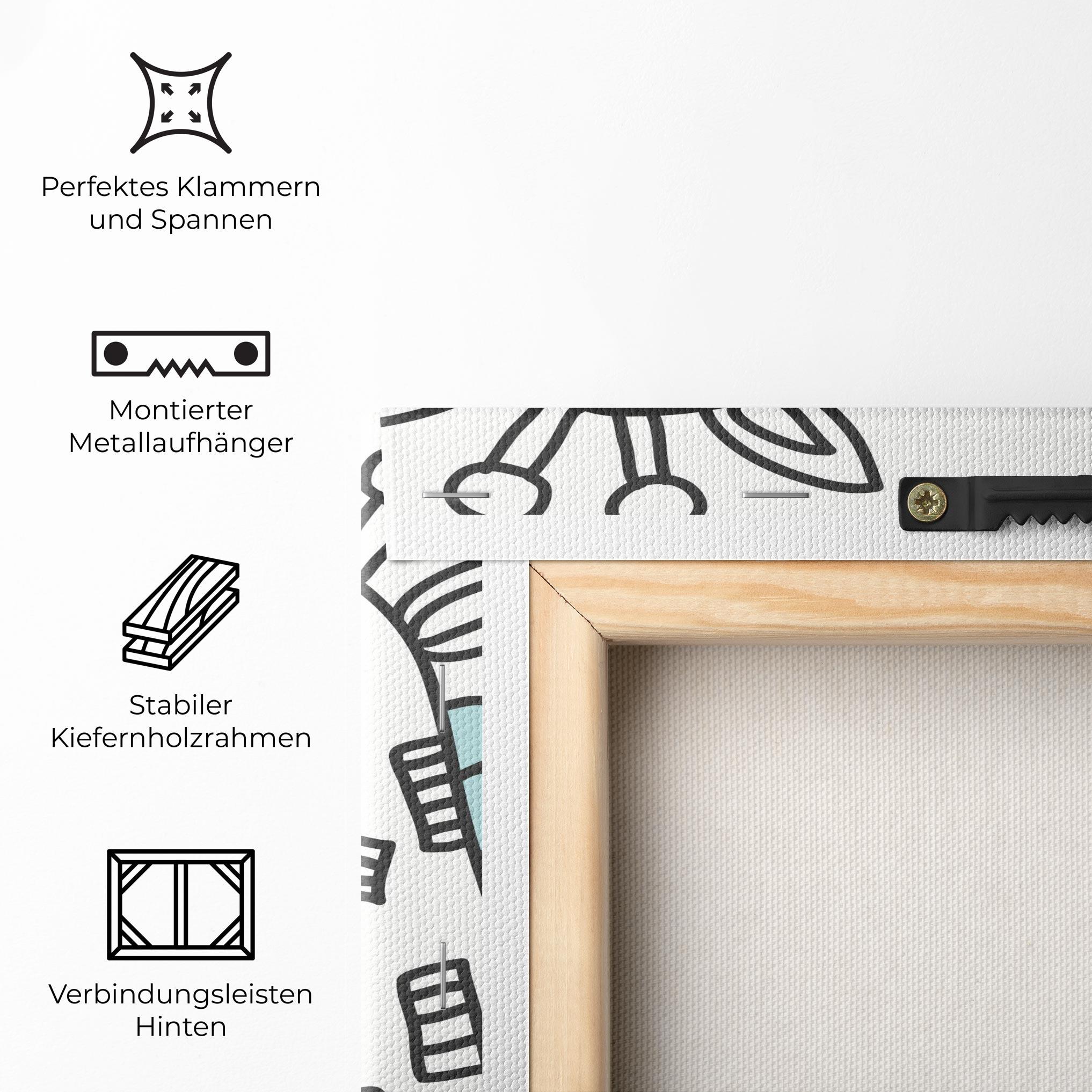 Leinwandbild Giraffe Couple mockup 5