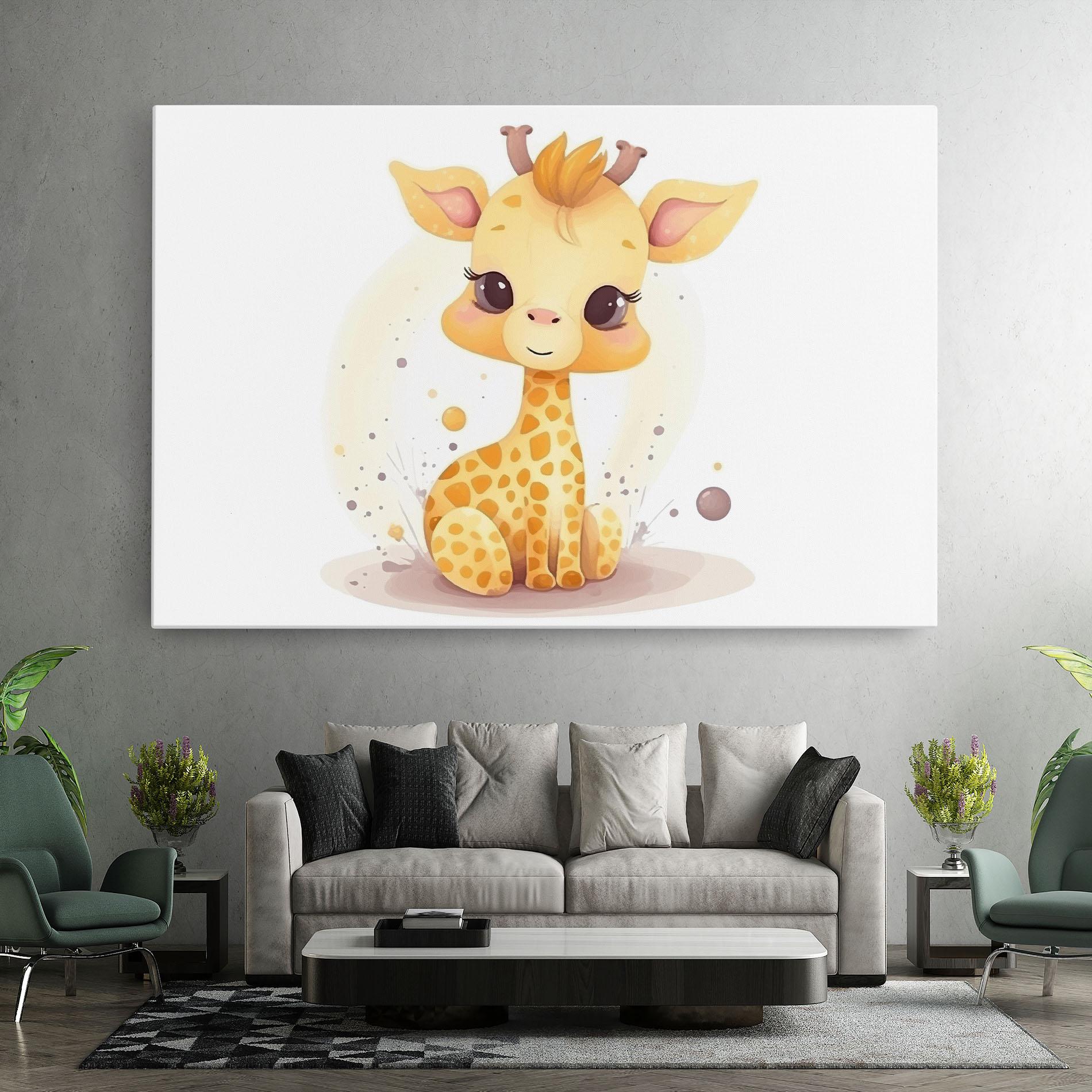 Leinwandbild Adorable Giraffe mockup 7
