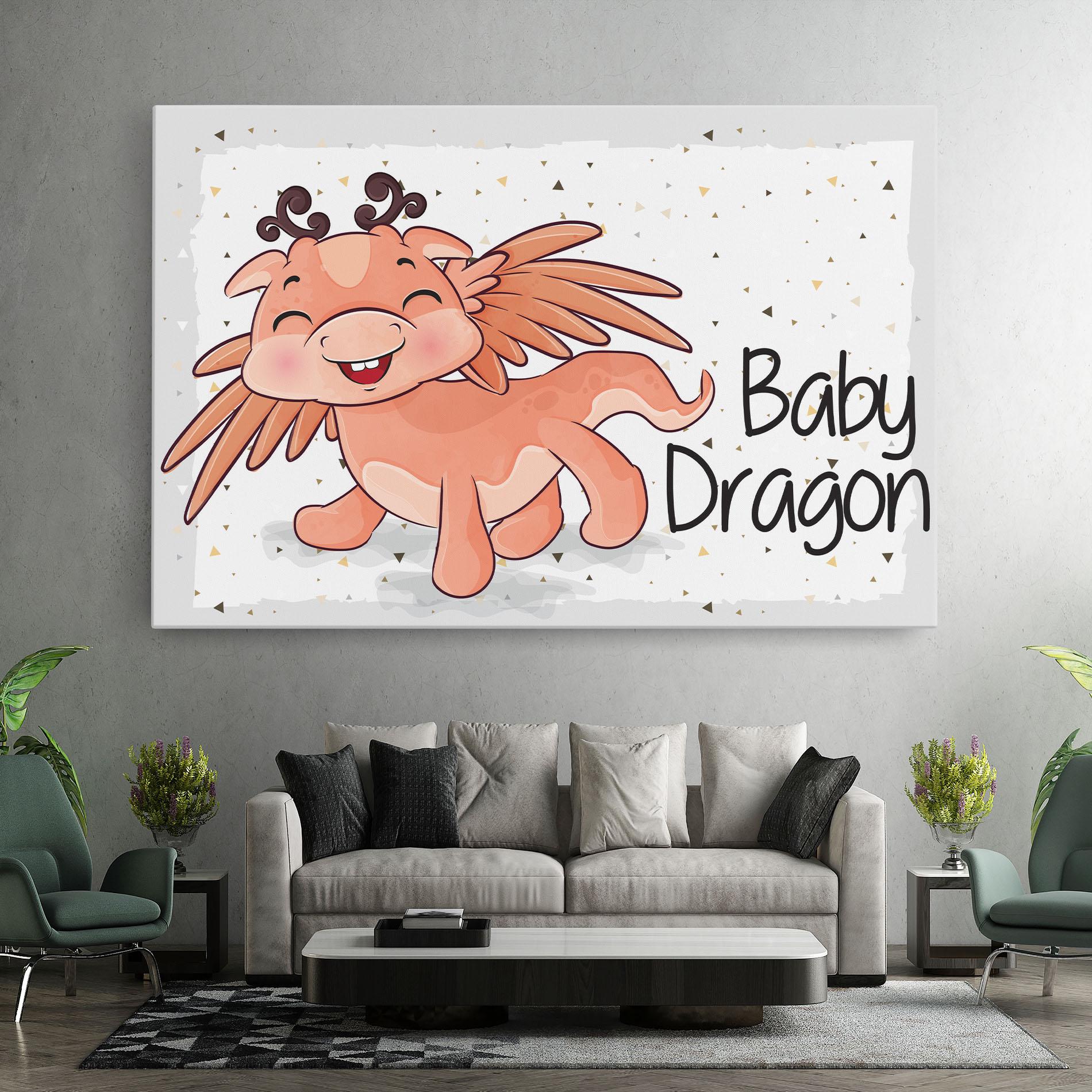 Leinwandbild Baby Cute Dragon mockup 7