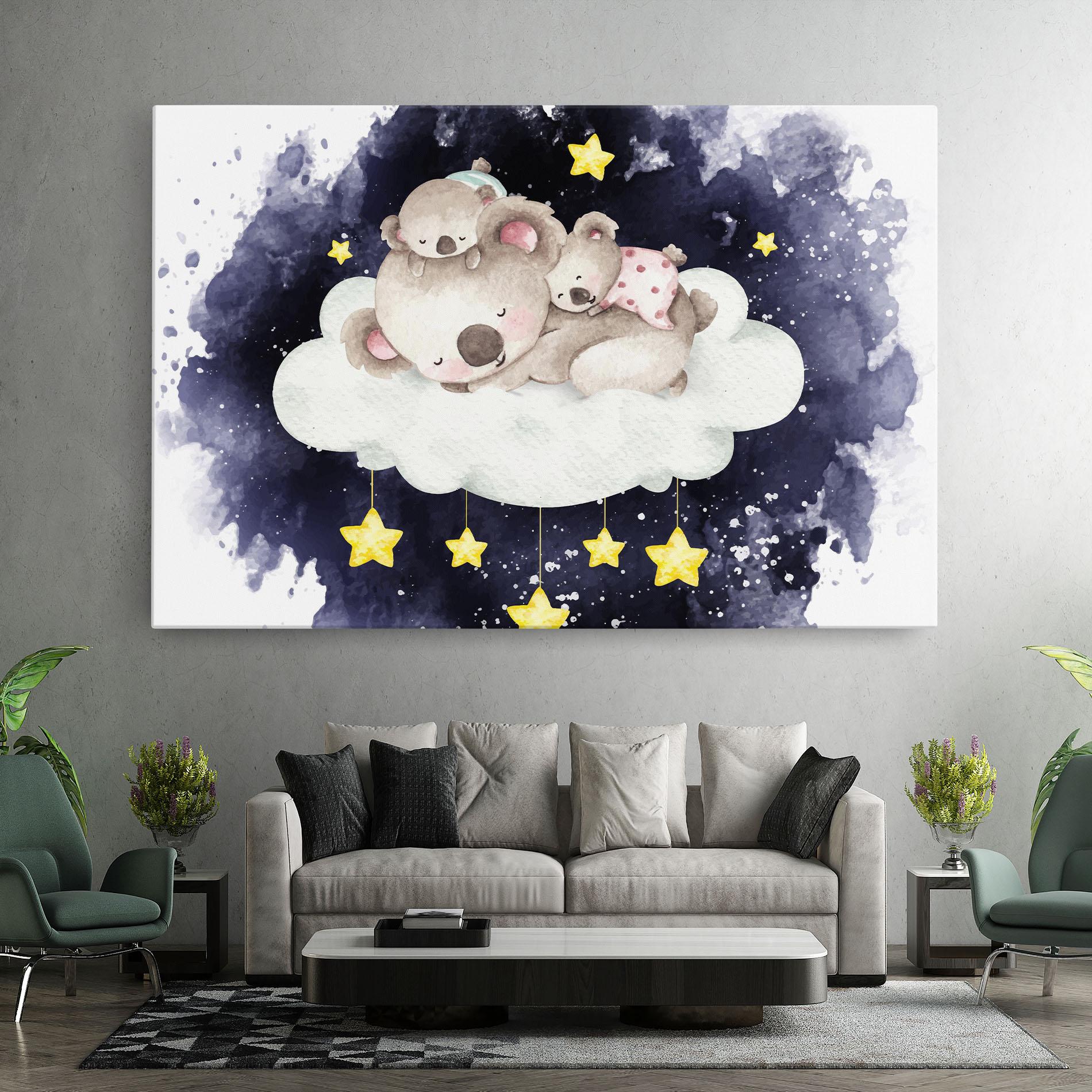 Leinwandbild Baby Koala Sleeping mockup 7