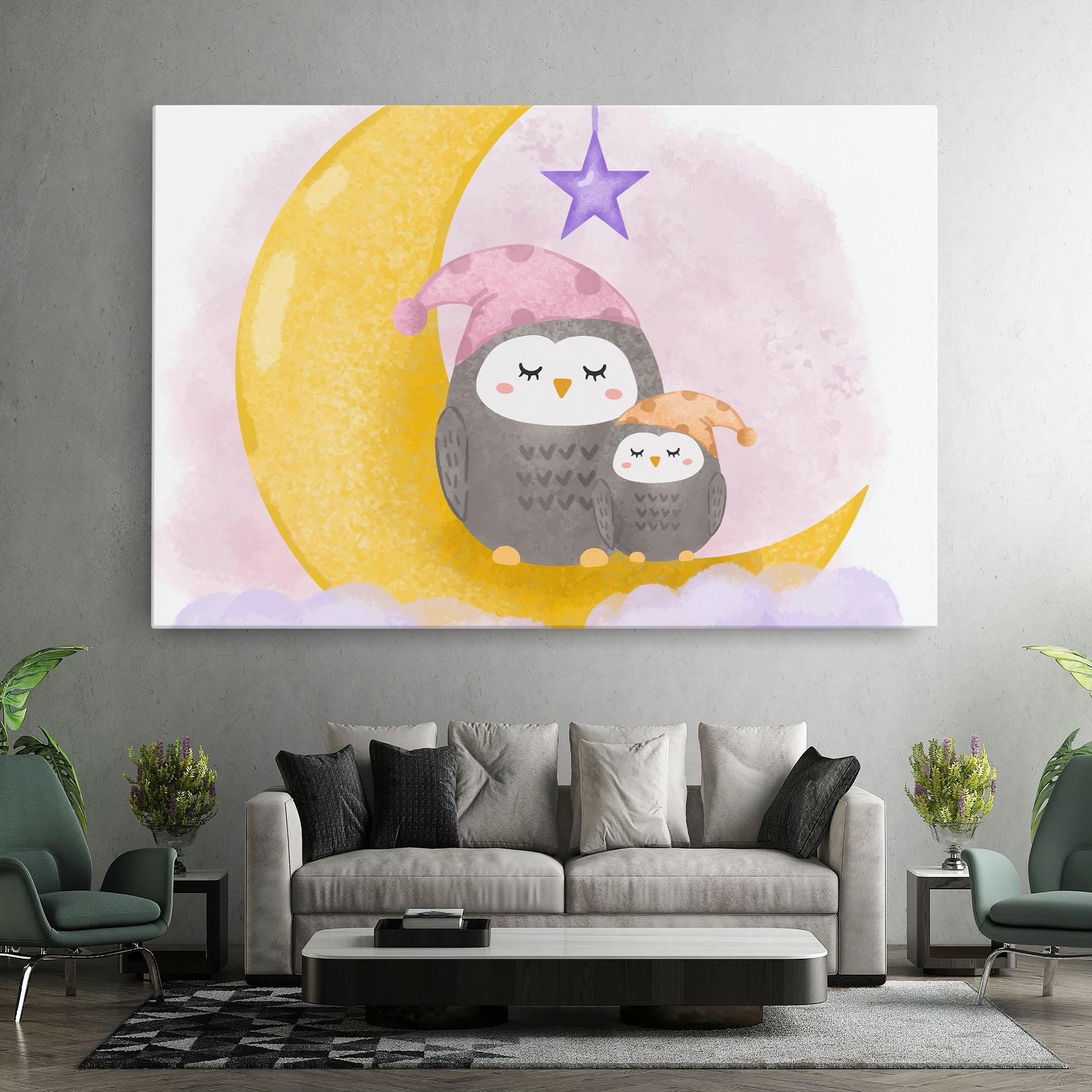 Leinwandbild Baby Owl mockup 7