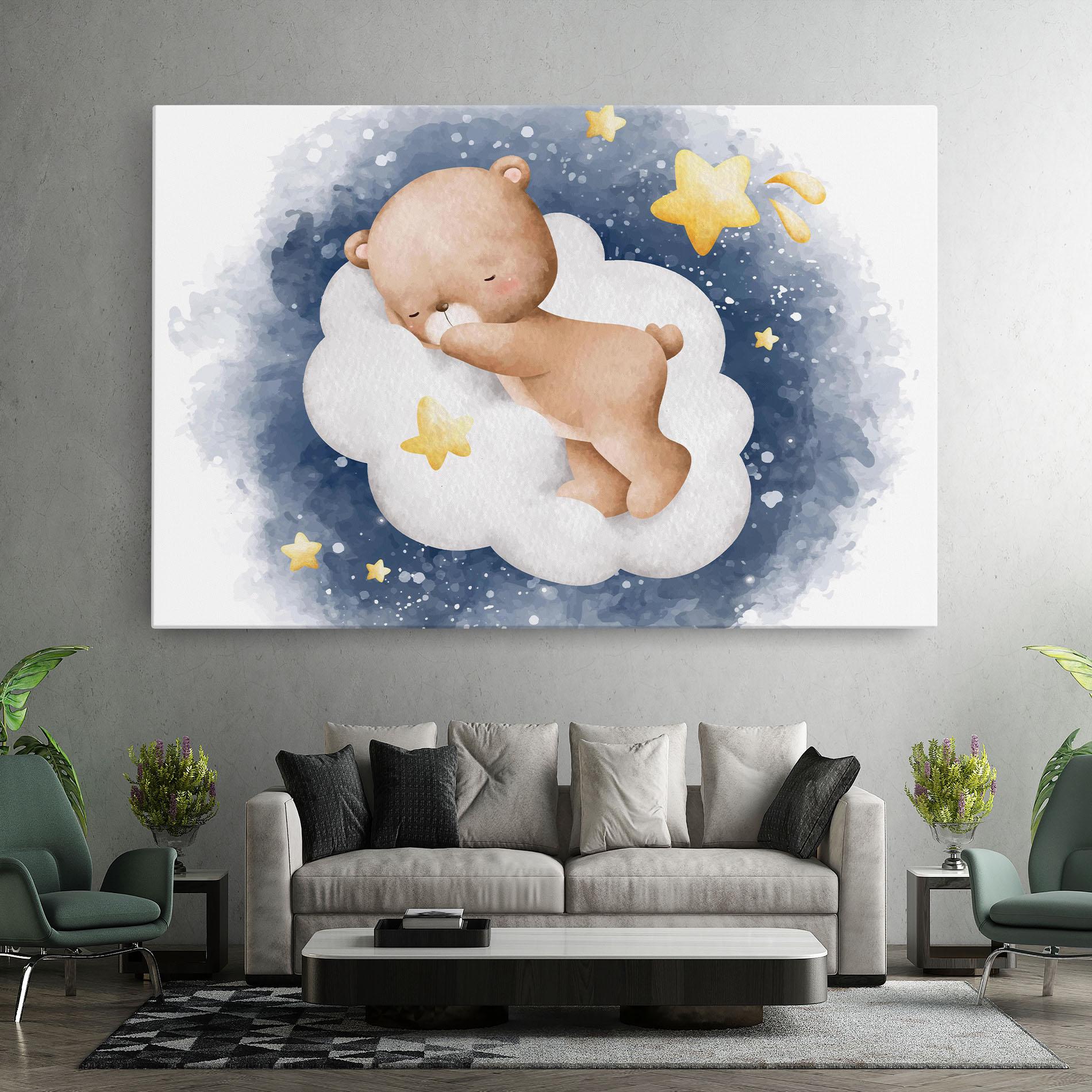 Leinwandbild Bear Cloud Sleep mockup 7