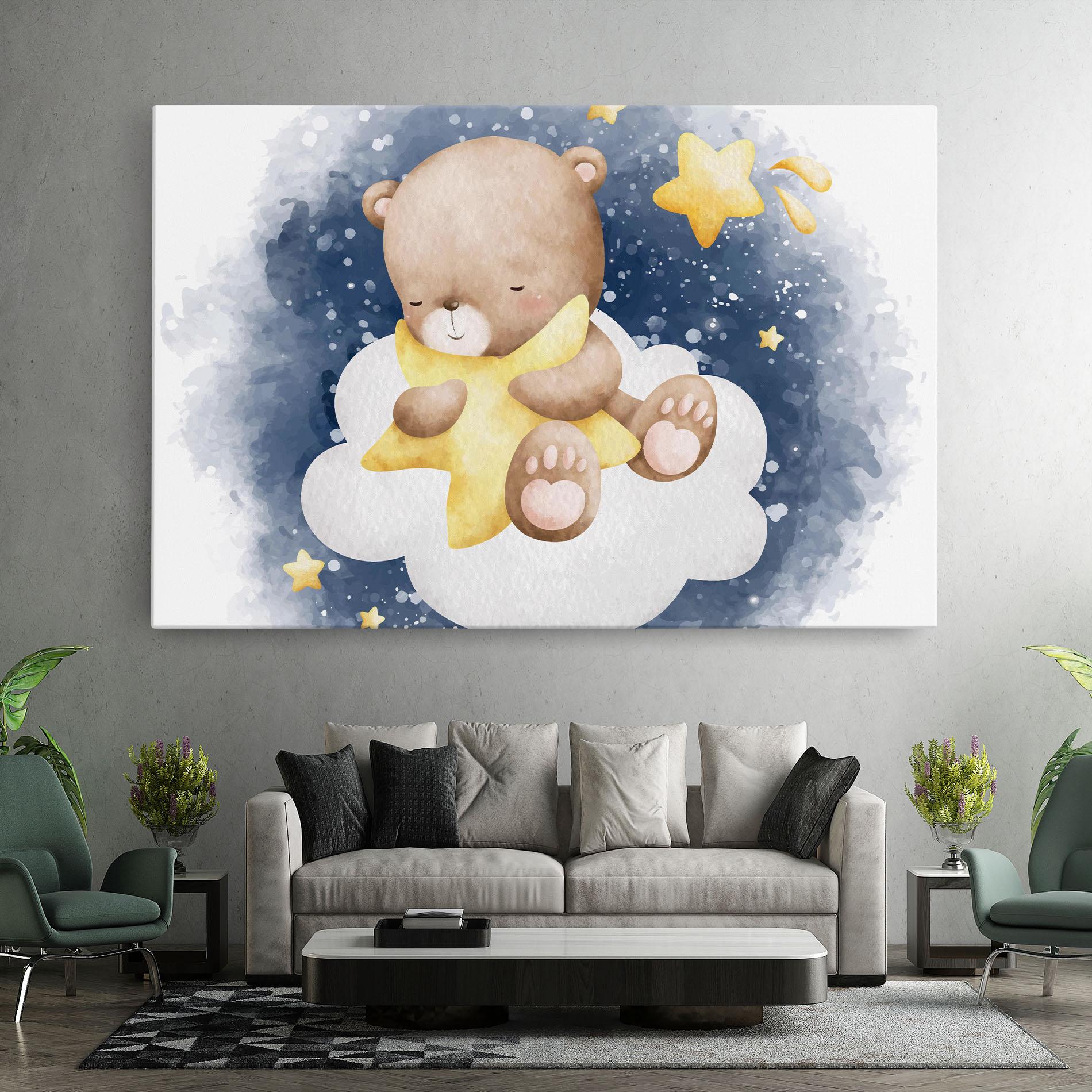 Leinwandbild Bear Cloud Star mockup 7