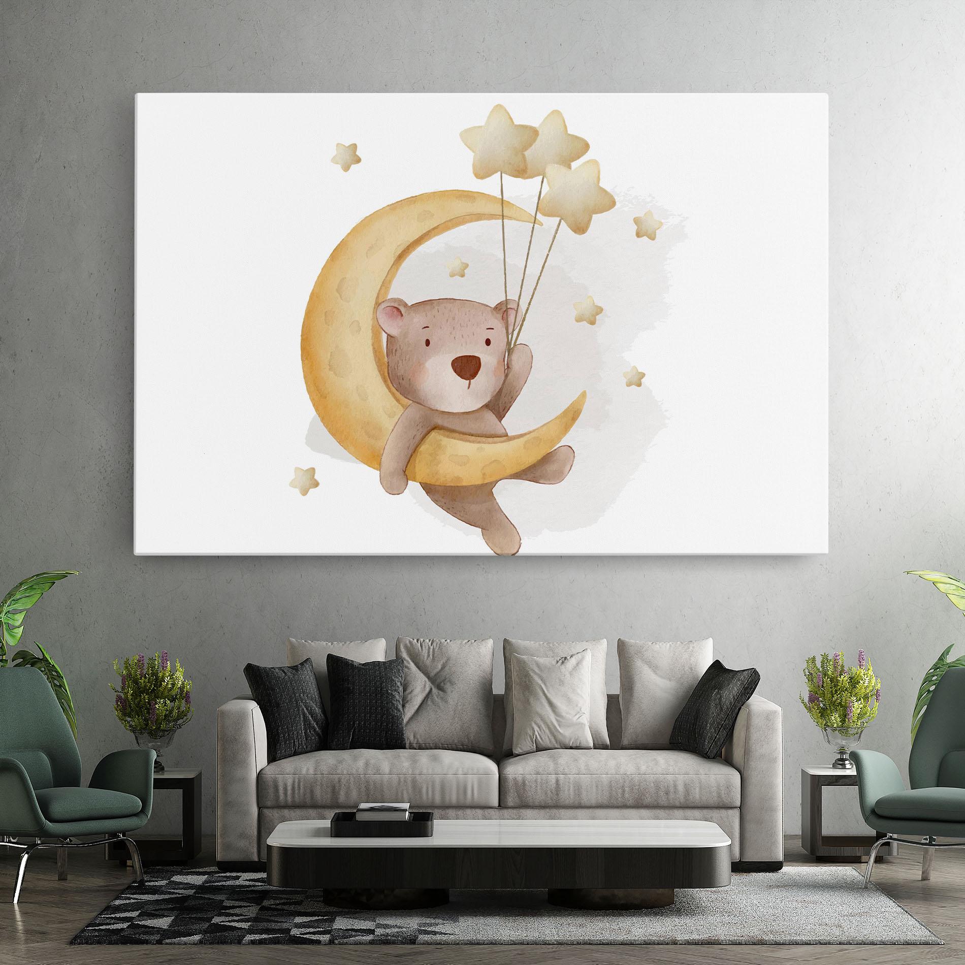 Leinwandbild Bear Moon mockup 7