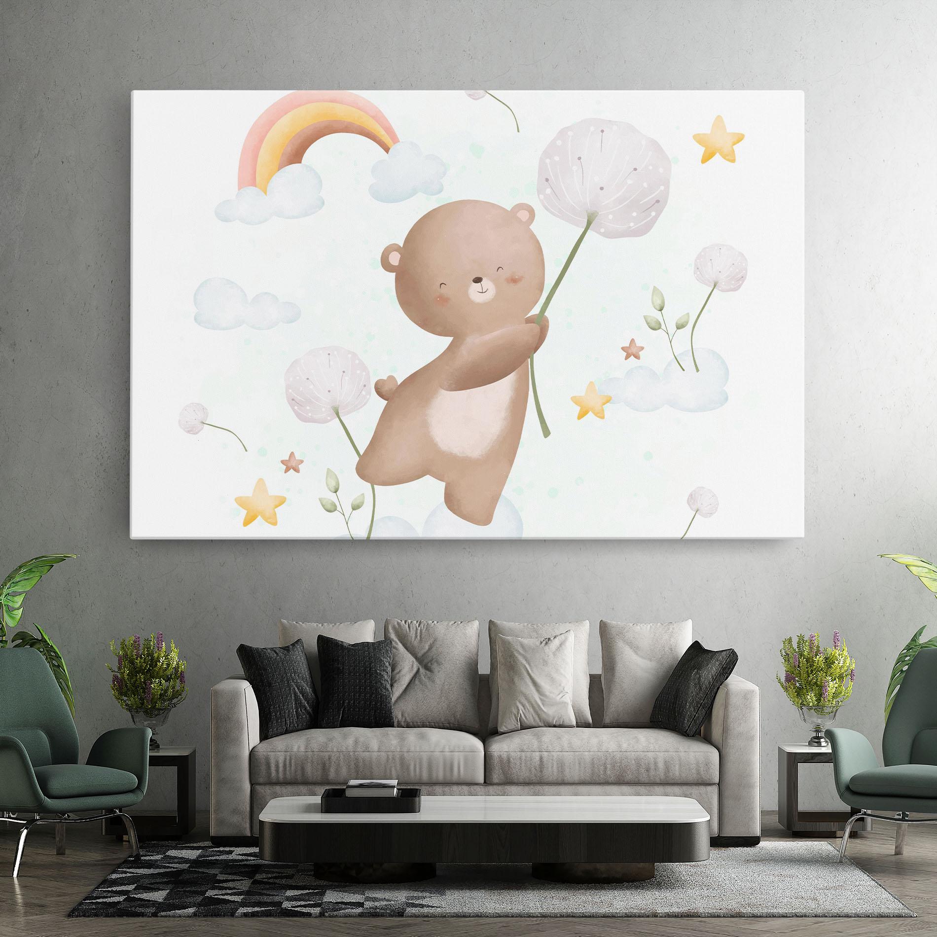 Leinwandbild Bear Rainbow Art mockup 7