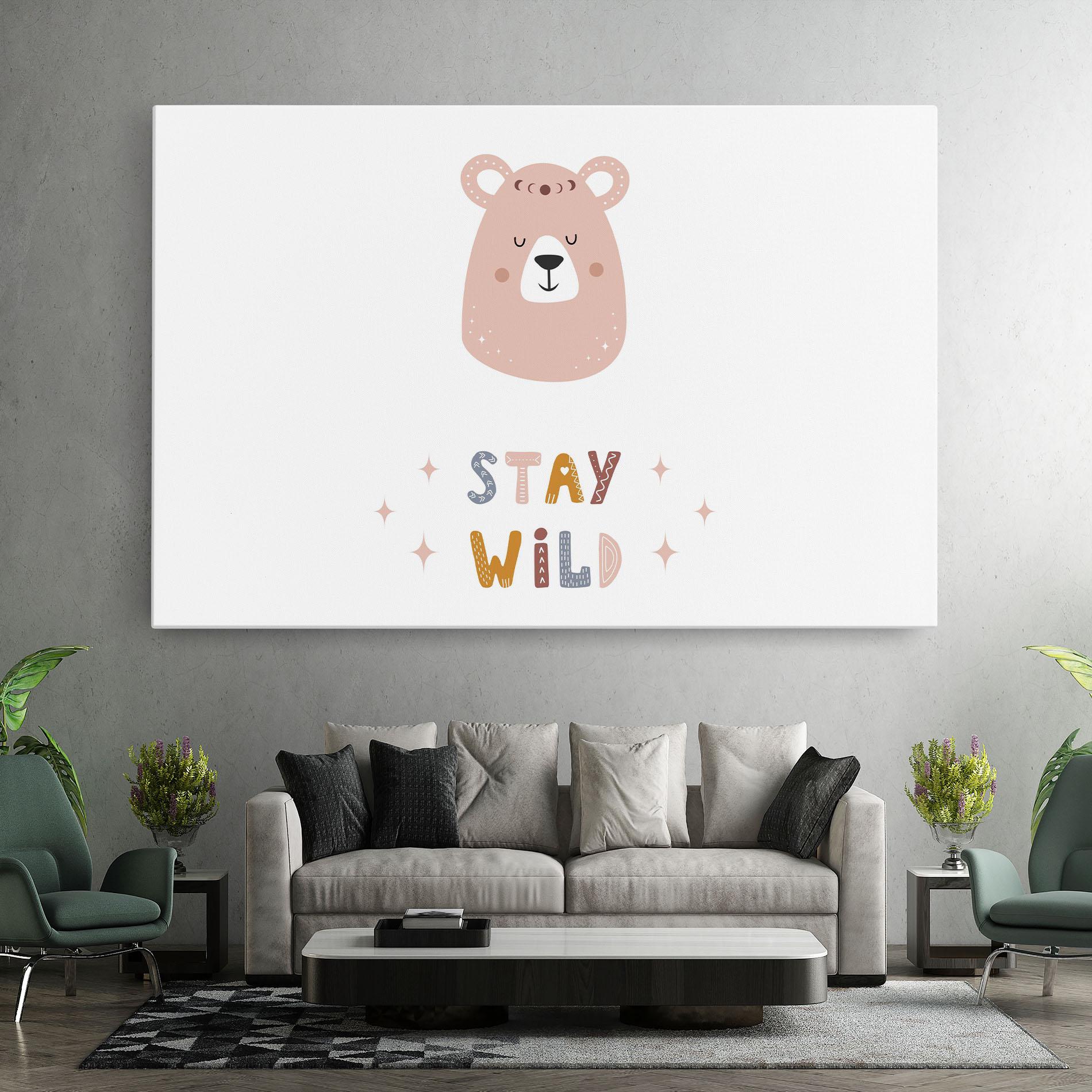 Leinwandbild Brave Bear mockup 7