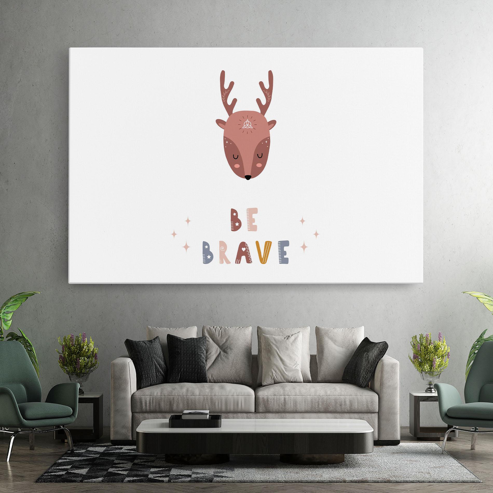 Leinwandbild Brave Deer mockup 7