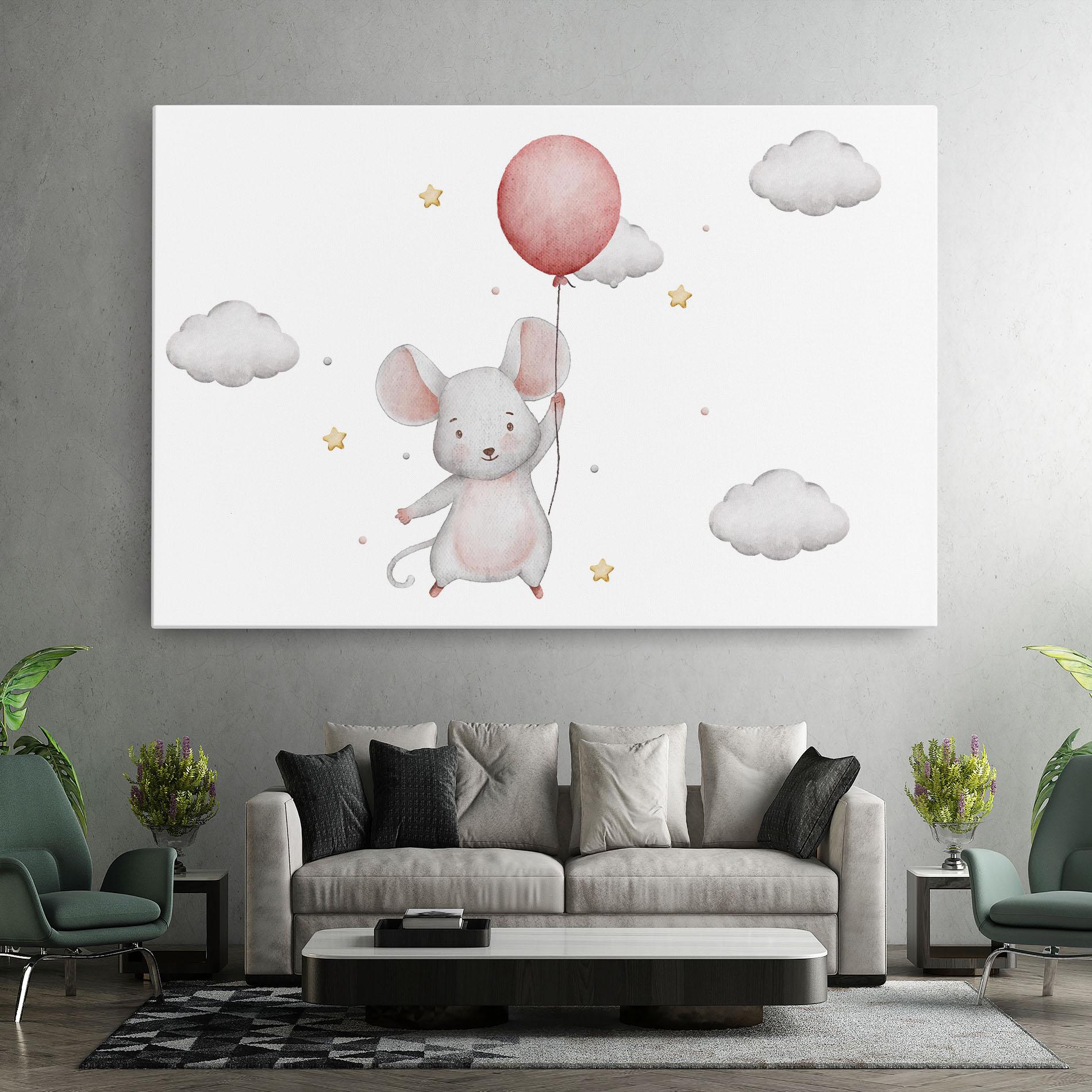 Leinwandbild Mouse Balloon mockup 7