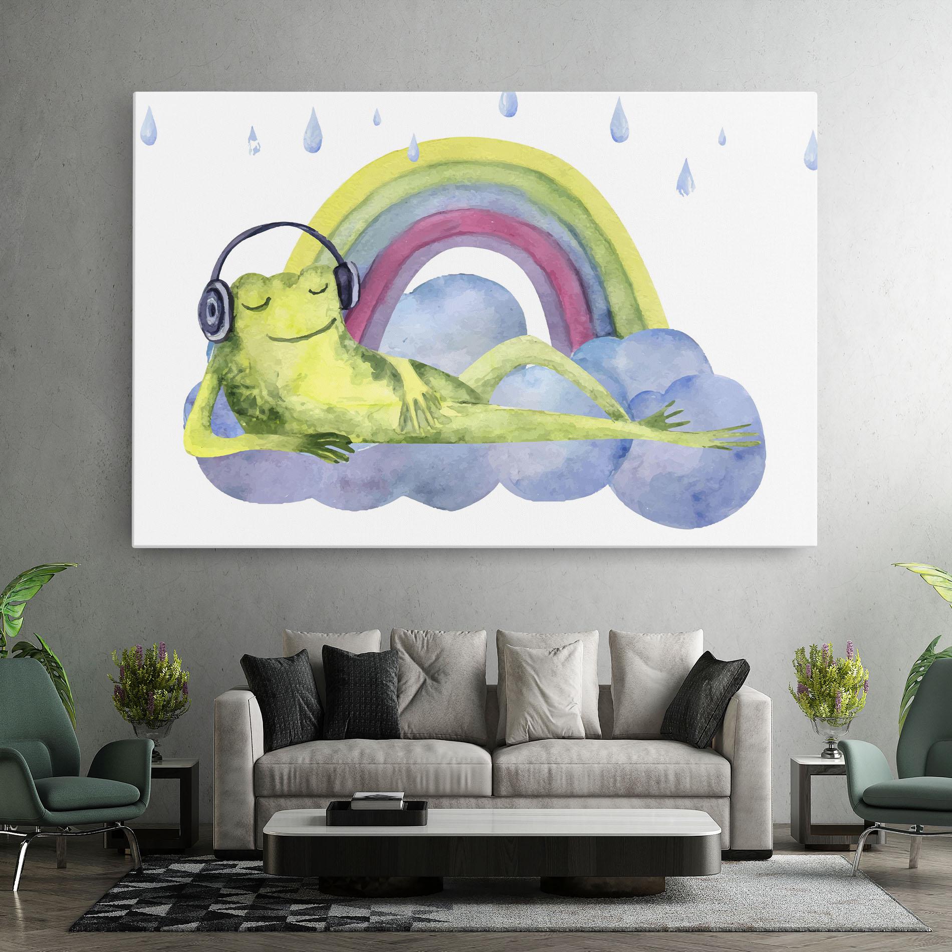 Leinwandbild Rainbow Frog mockup 7
