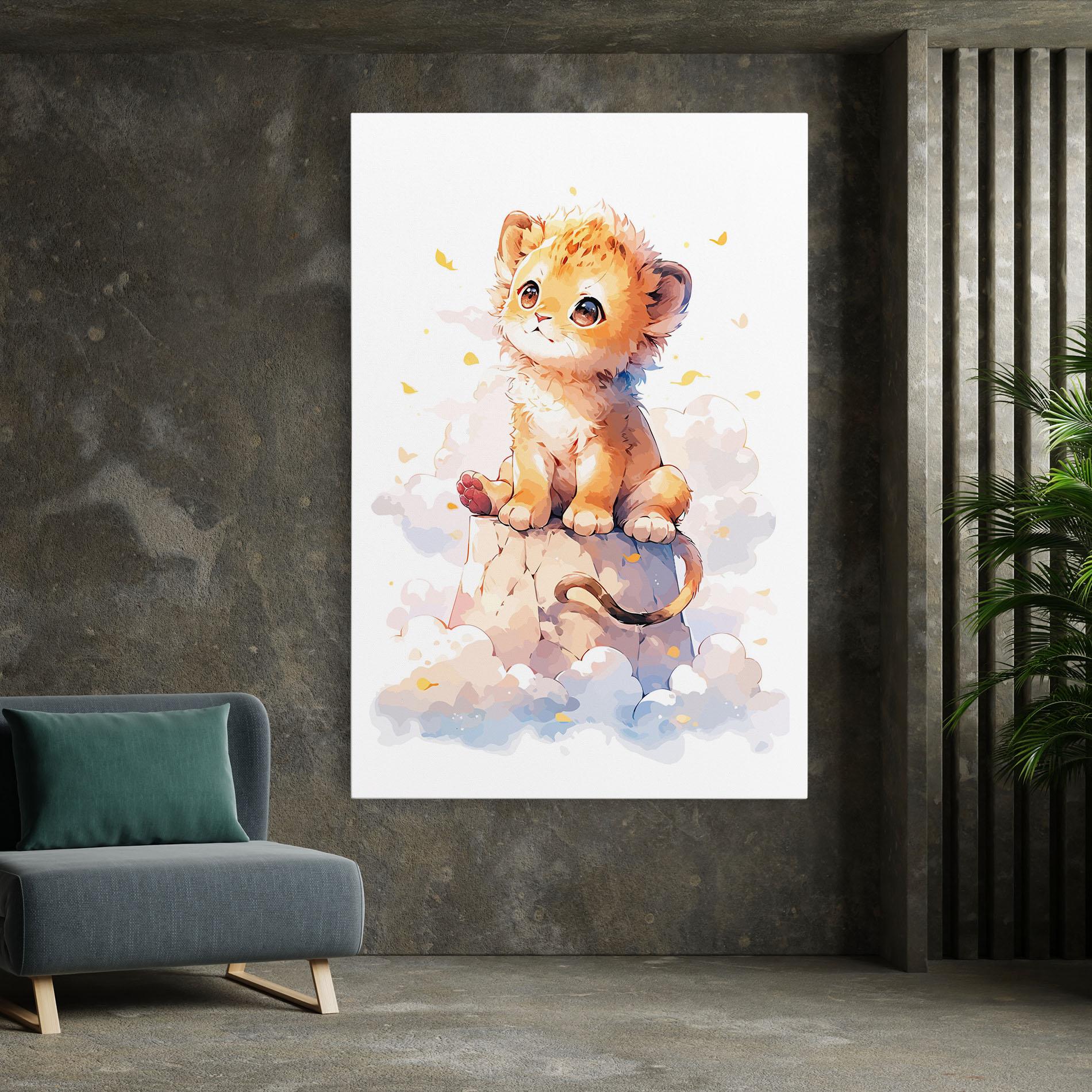 Leinwandbild Cute Cloud Lion mockup 7