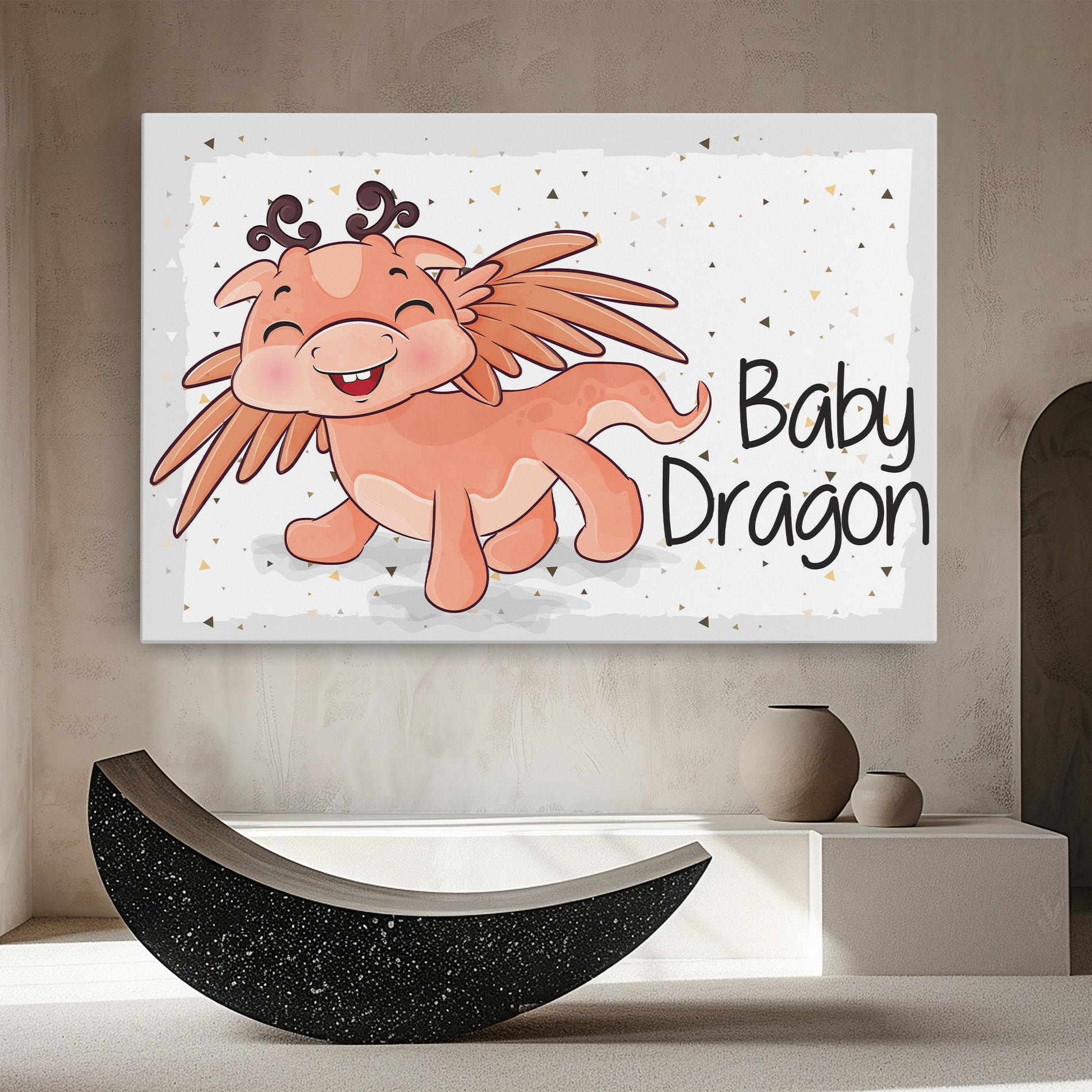 Leinwandbild Baby Cute Dragon mockup 8