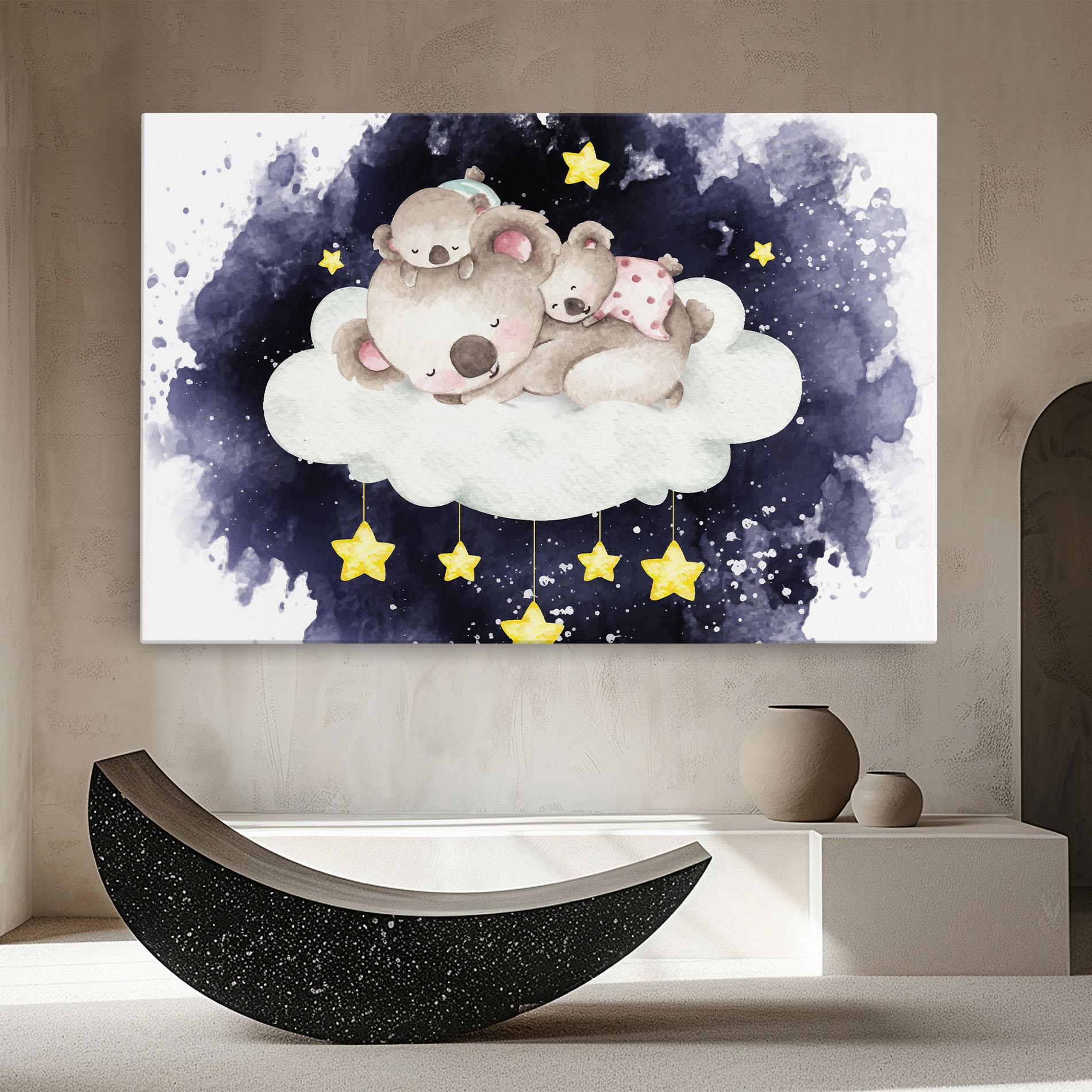 Leinwandbild Baby Koala Sleeping mockup 8