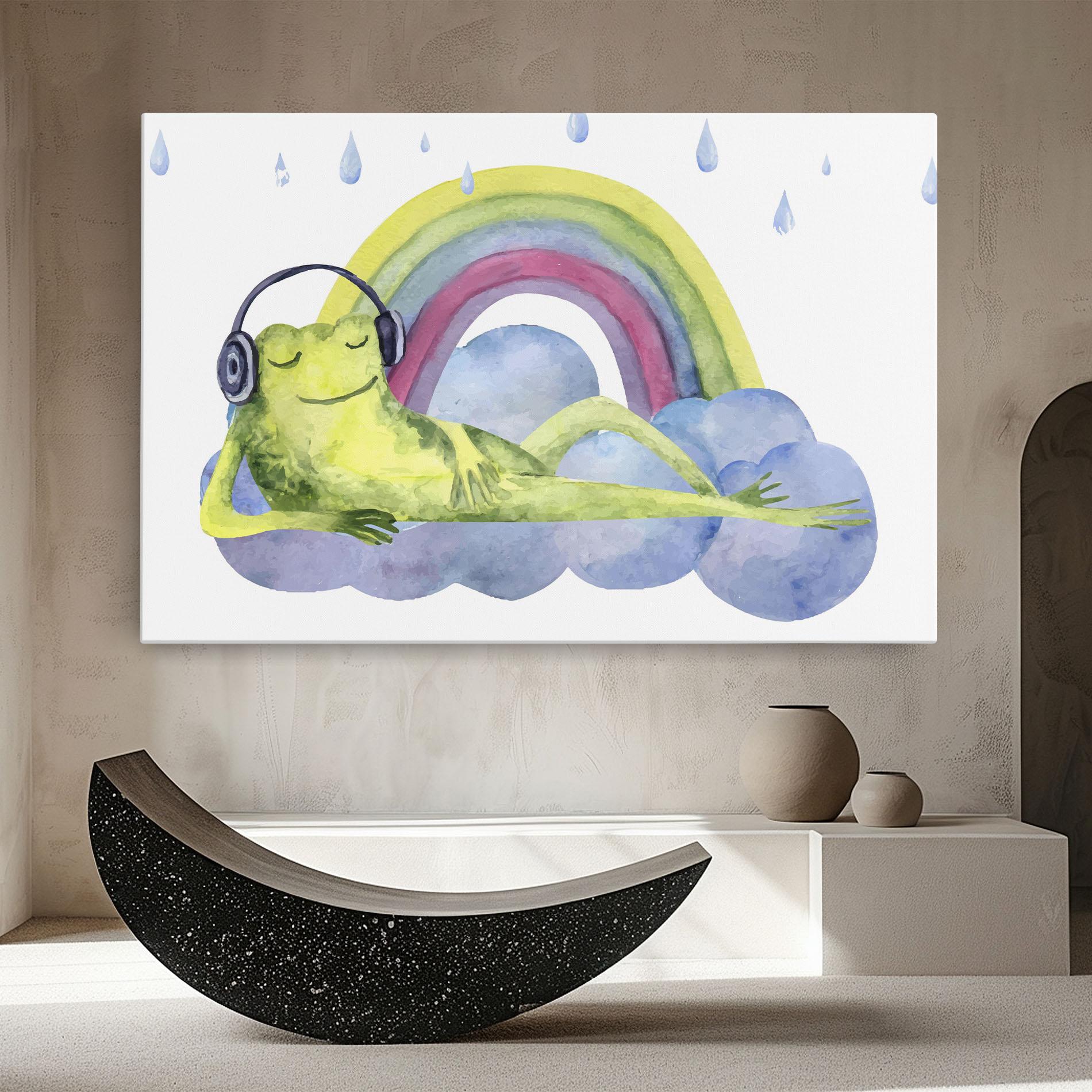 Leinwandbild Rainbow Frog mockup 8