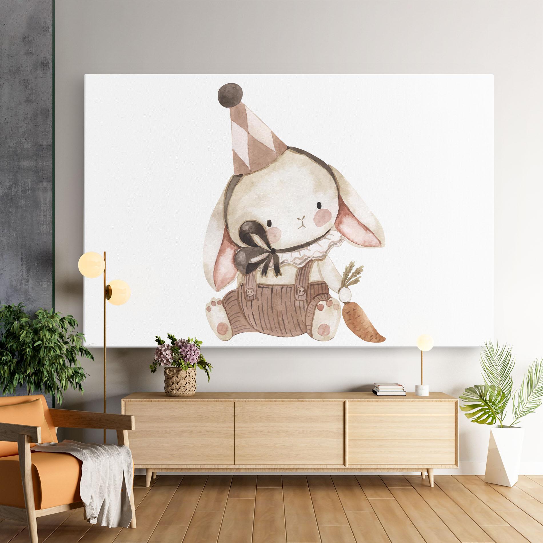 Leinwandbild Baby Brown Rabbit mockup 9