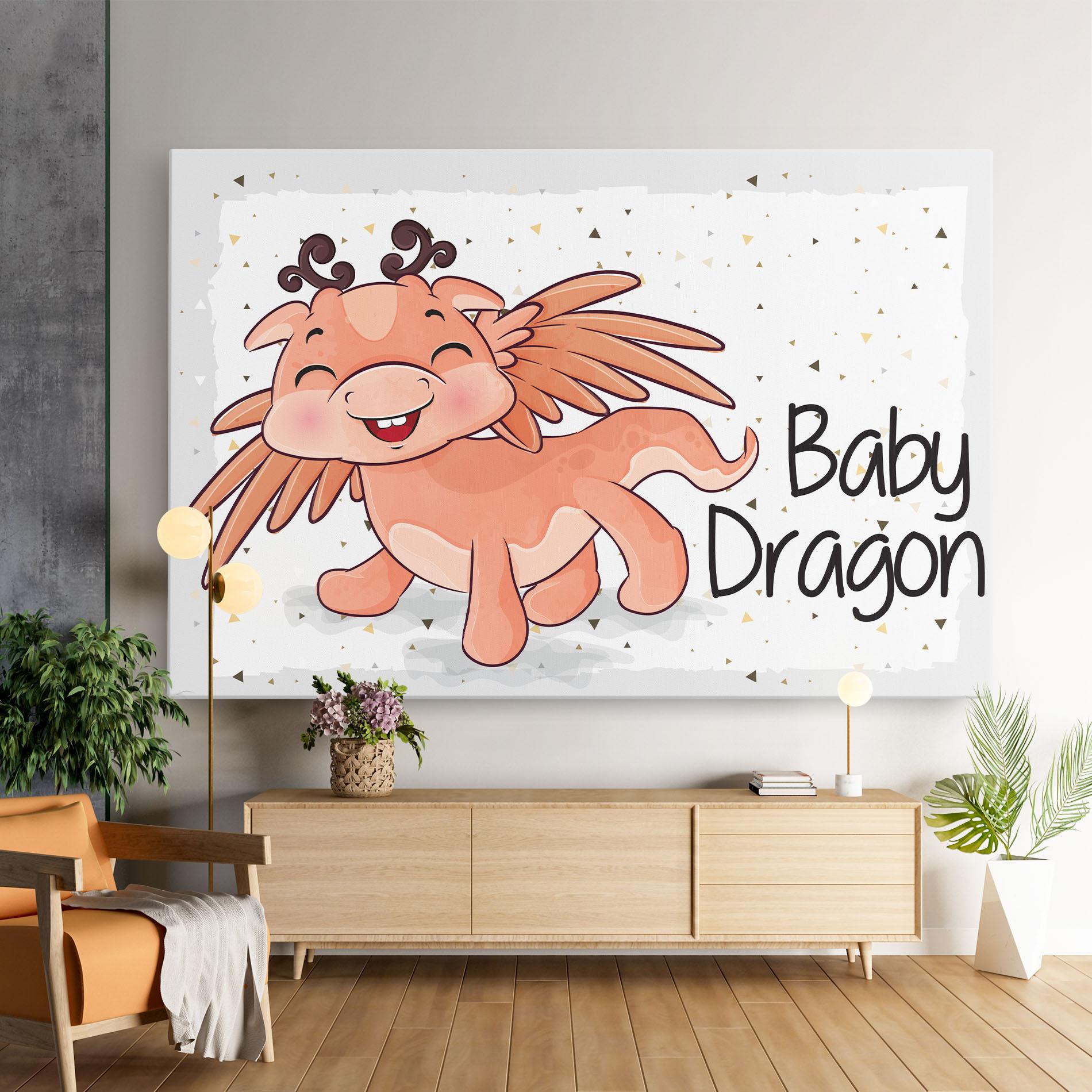 Leinwandbild Baby Cute Dragon mockup 9