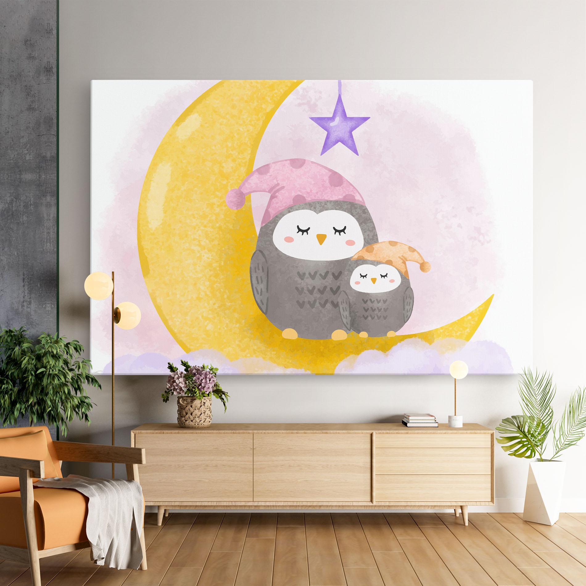 Leinwandbild Baby Owl mockup 9