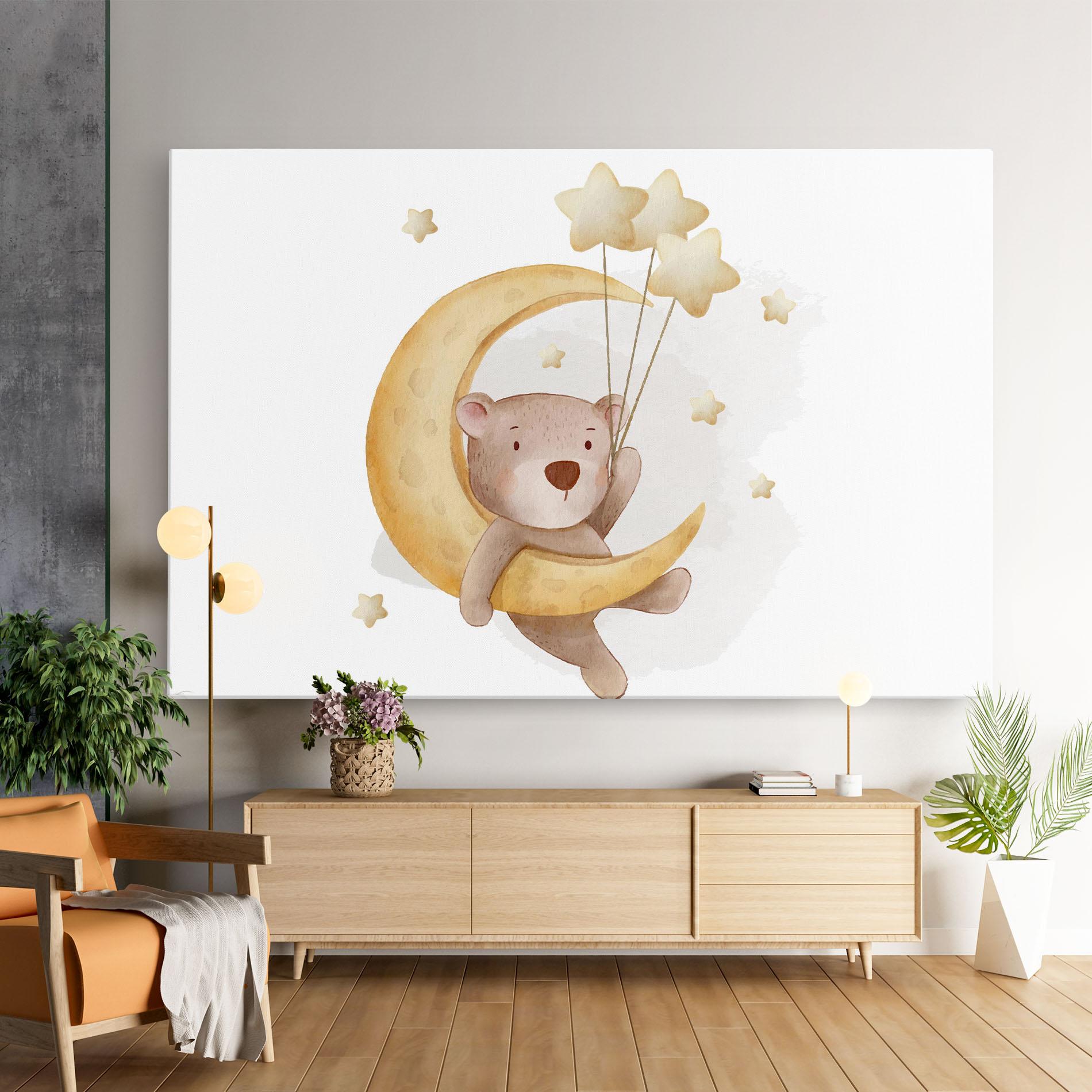 Leinwandbild Bear Moon mockup 9