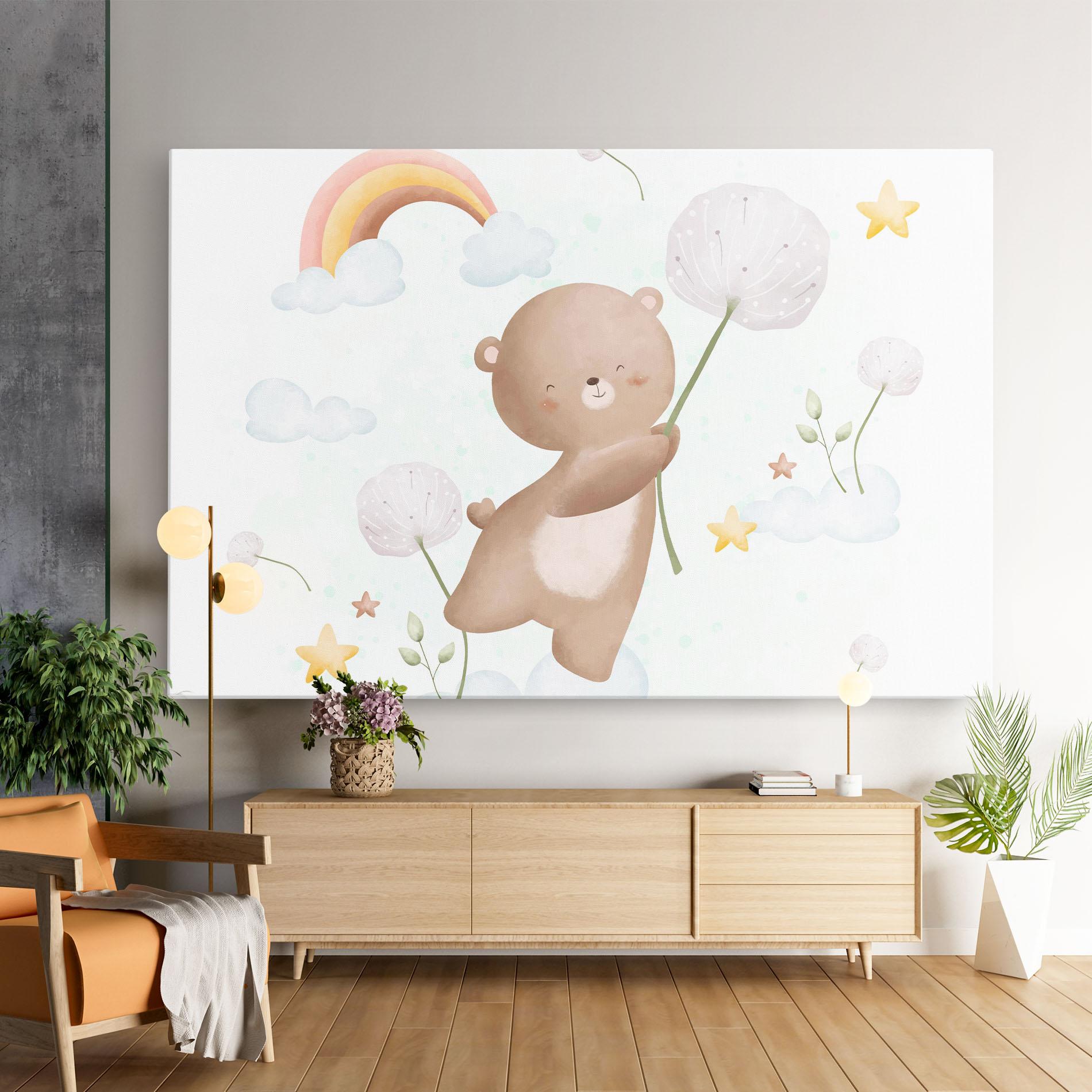 Leinwandbild Bear Rainbow Art mockup 9