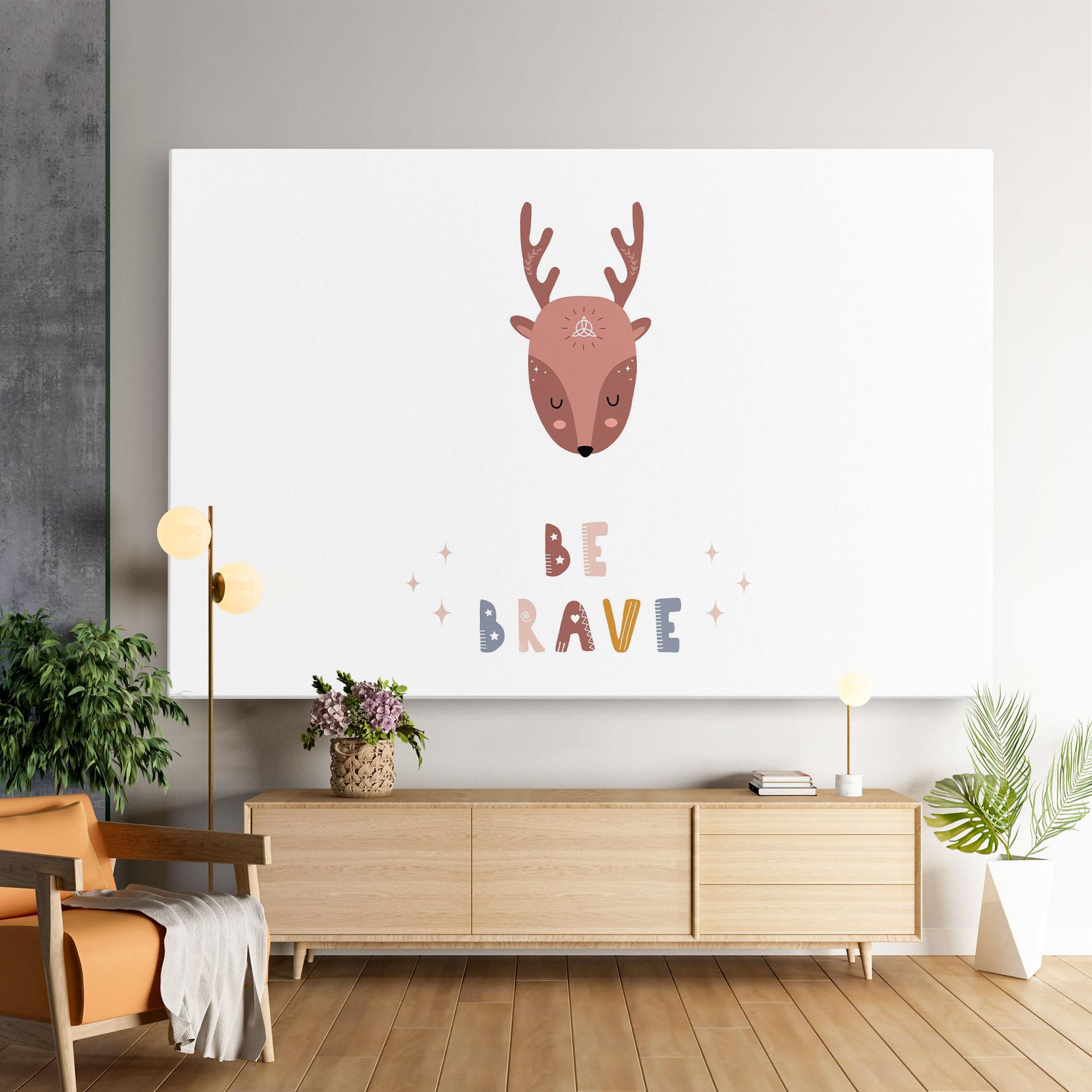 Leinwandbild Brave Deer mockup 9